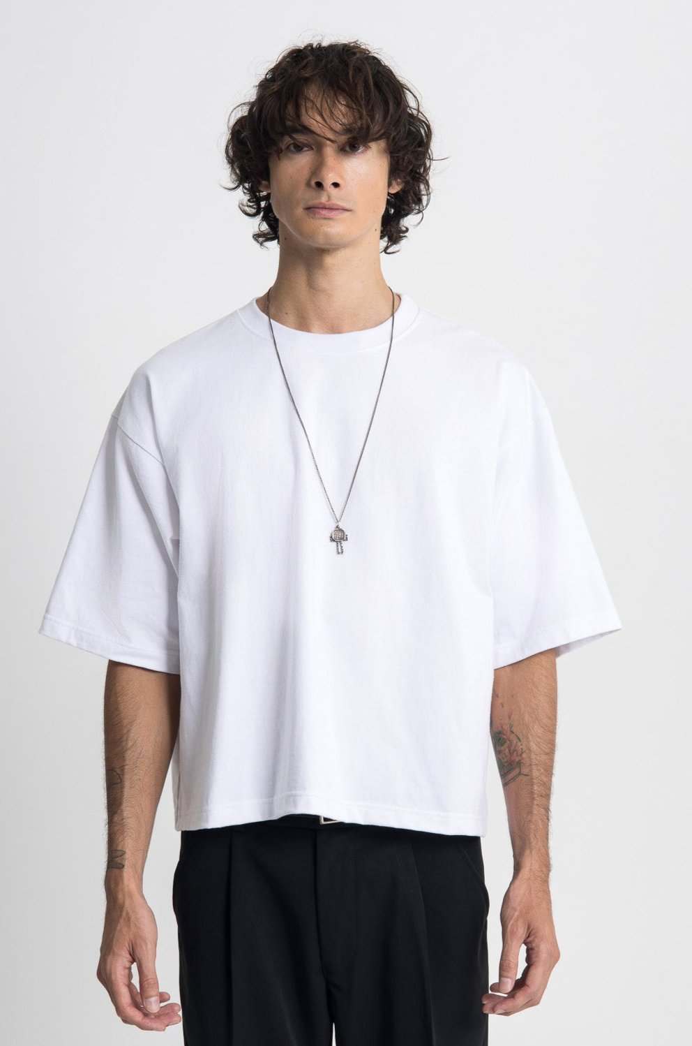 Essential Cropped Tee - White – LINW
