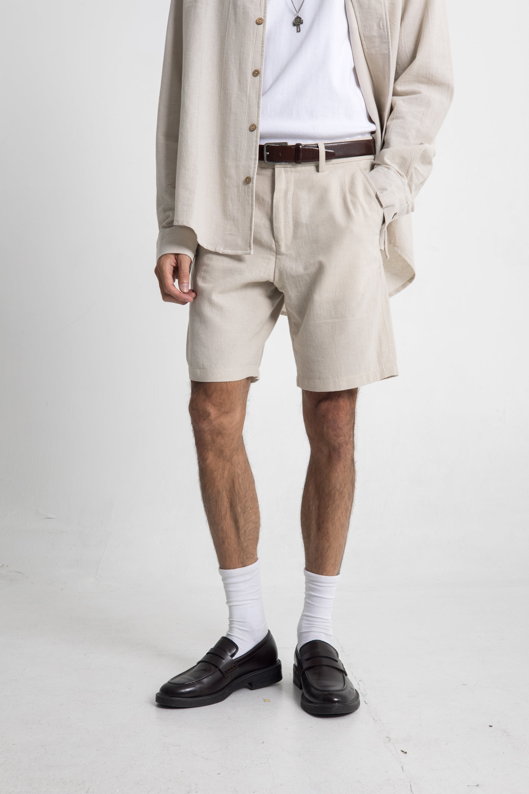 VIP【関税送料無料】希少 ANTONELLI FIRENZE BEIGE LINEN SHORTS Brax Men's Bermuda Shorts Ultralight Style Bozen Beige