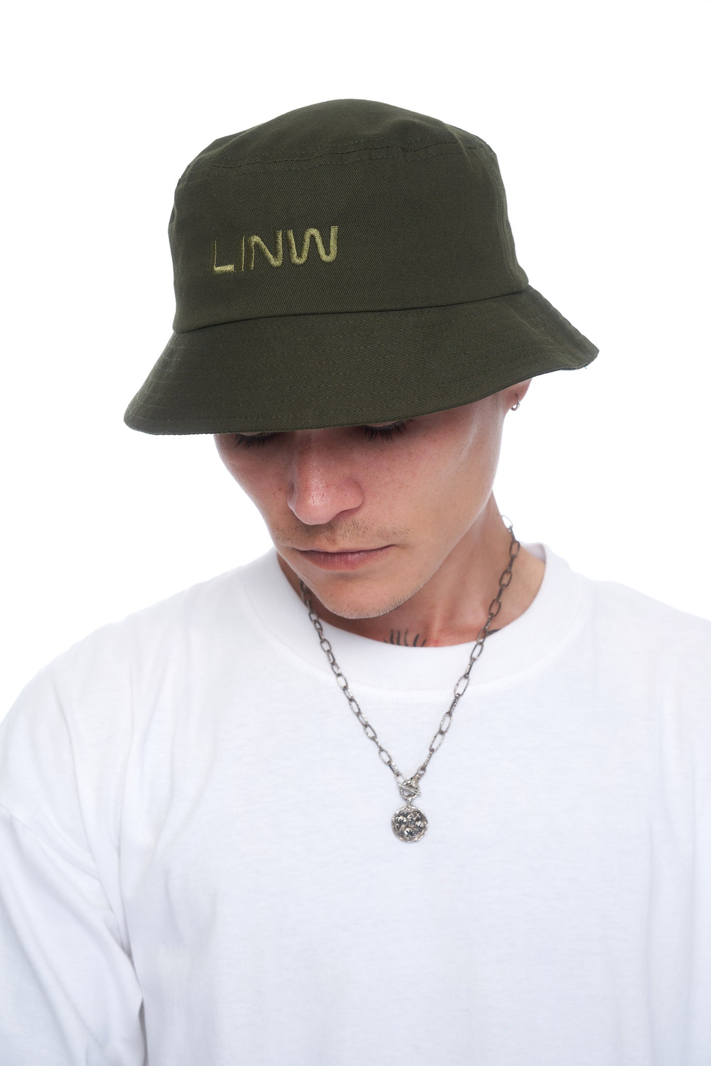 Load image into Gallery viewer, Essential LINW Bucket Hat - Army Green
