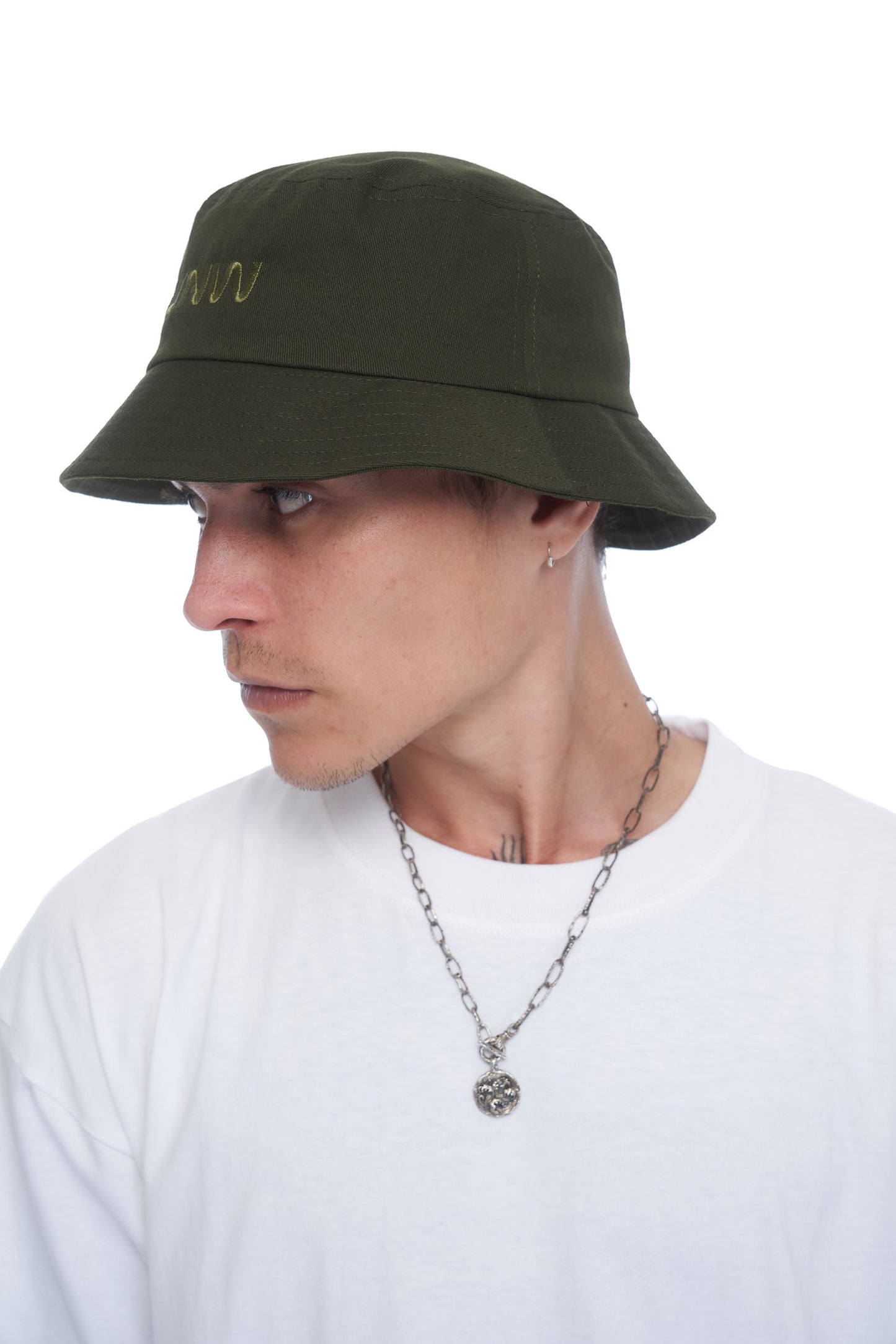 Load image into Gallery viewer, Essential LINW Bucket Hat - Army Green
