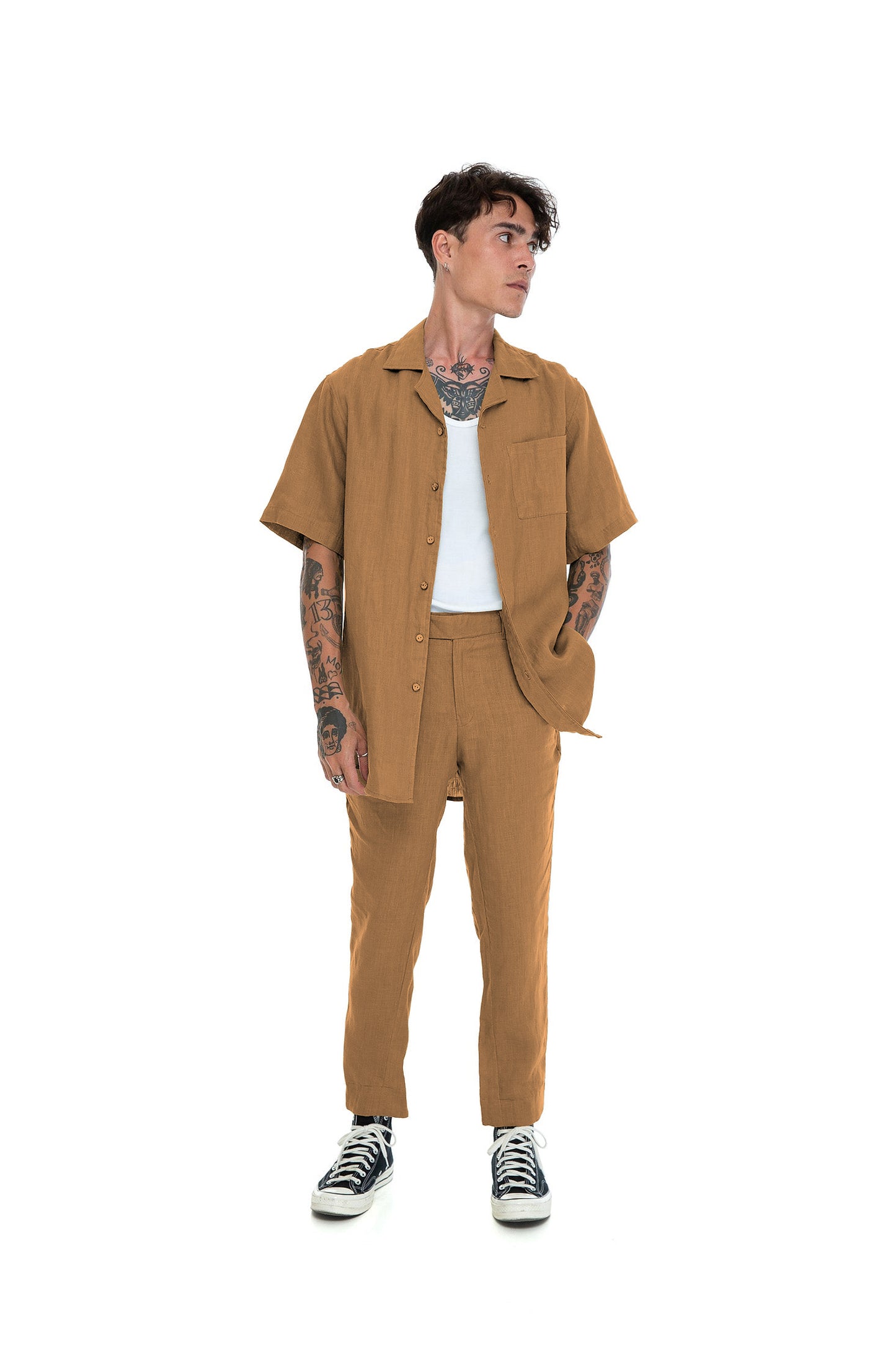 Load image into Gallery viewer, Waiheke Linen Pant - Brown
