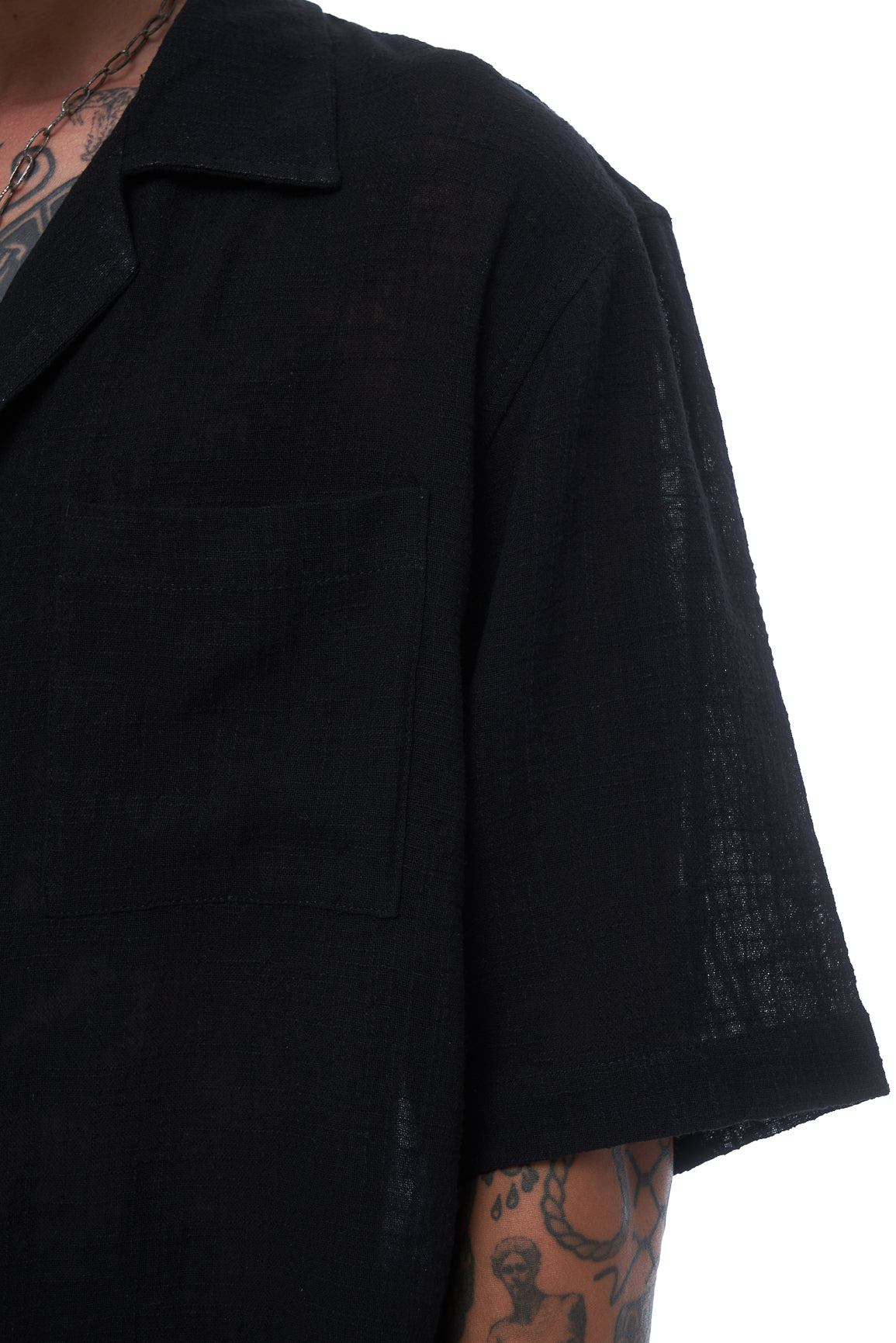 Vacay Textured Shirt - Black