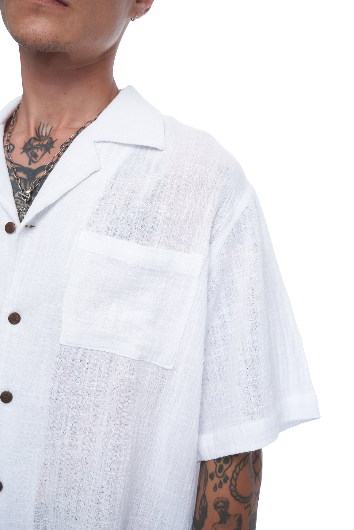 Vacay Textured Shirt - White