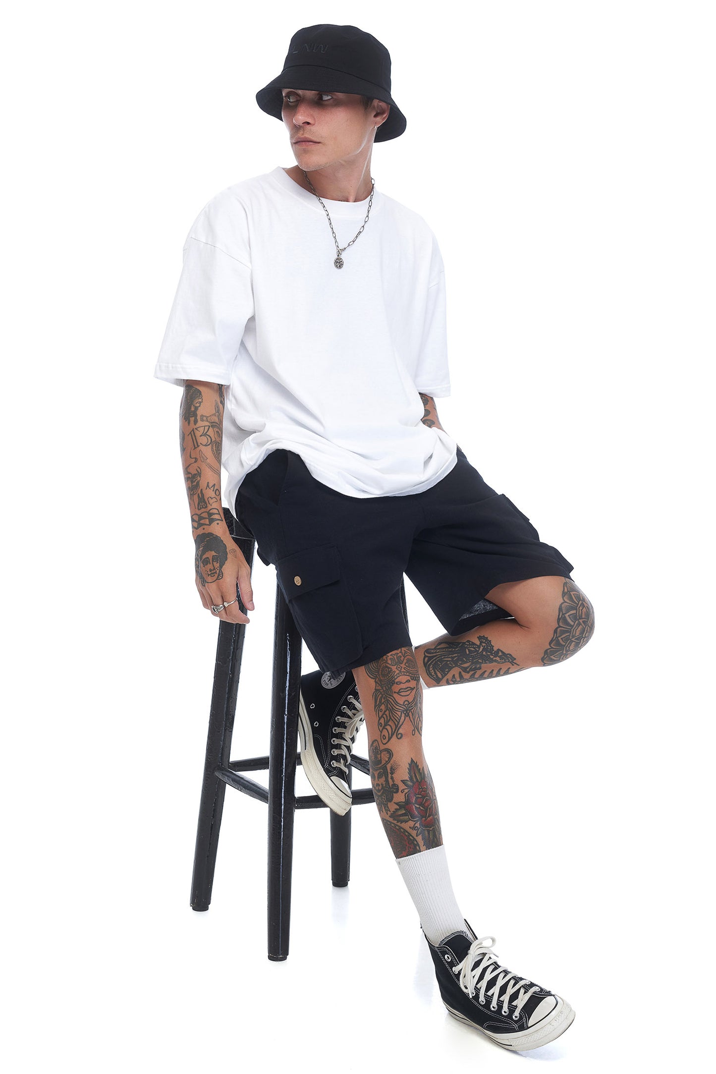 Waihi Linen Cargo Short - Black