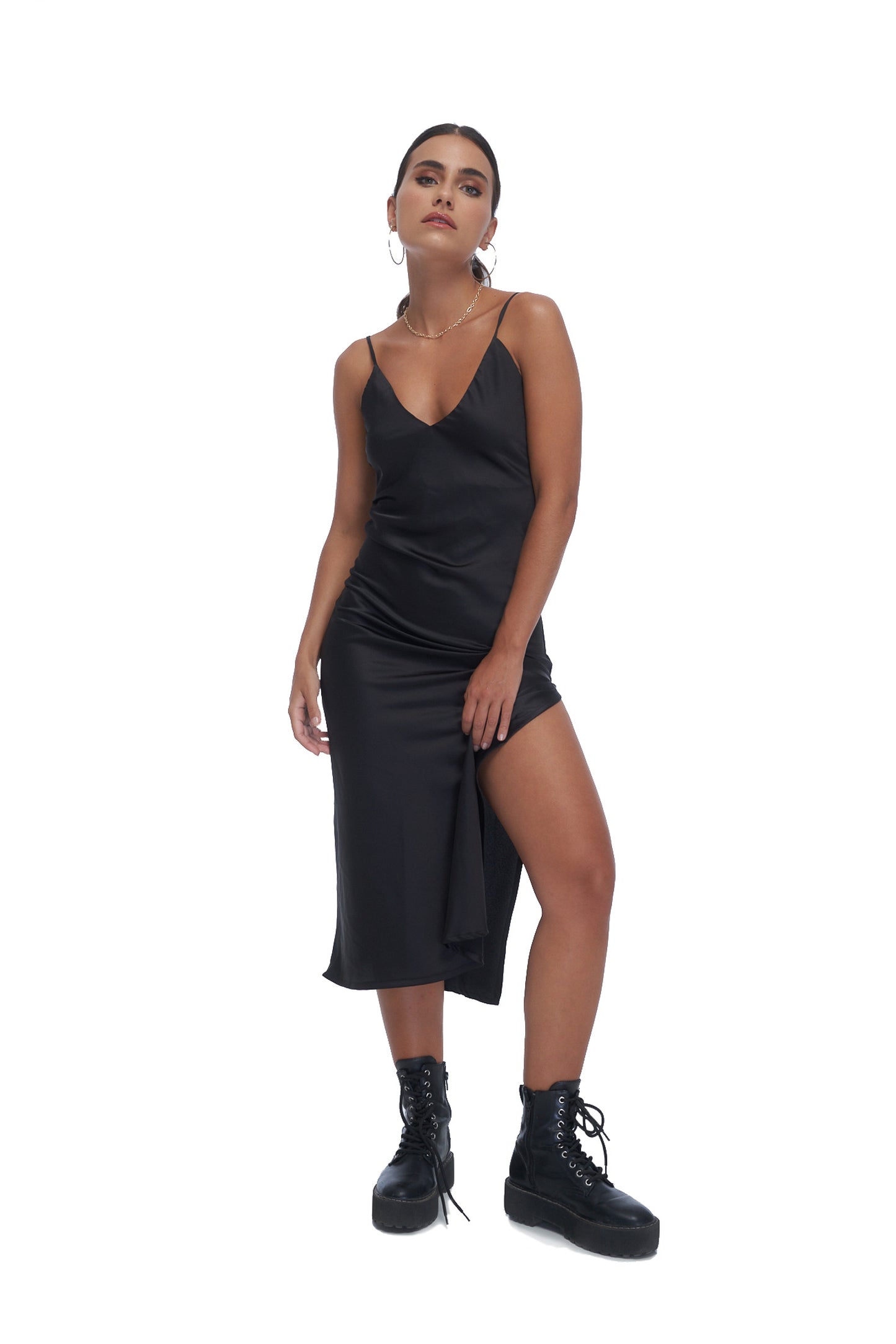 Load image into Gallery viewer, Fletcher Slip Dress- Black
