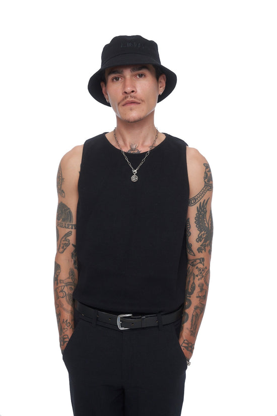 Load image into Gallery viewer, Essential Ribbed Singlet - Black
