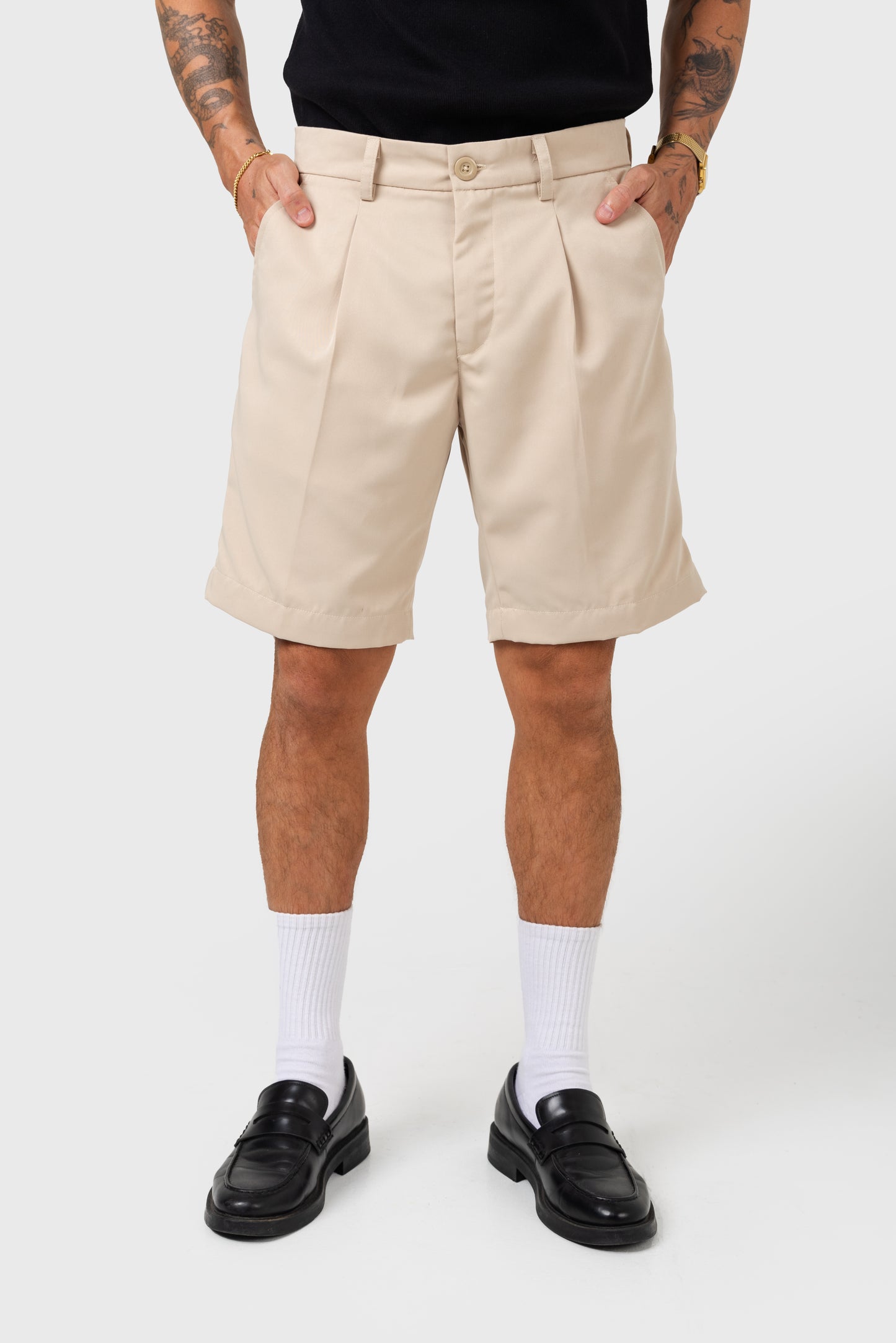 LINW Shorts Seseh Pleated Short - Beige Seseh Pleated Short - Beige