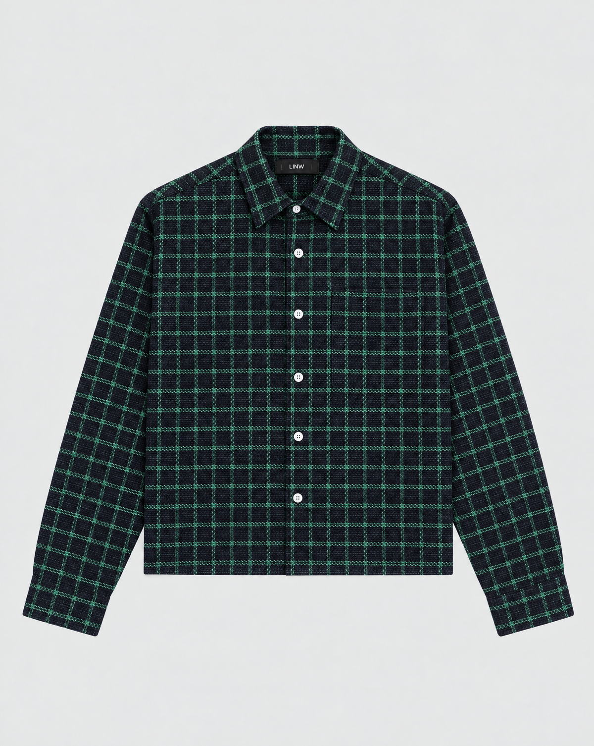 Lost In Nowhere Button Up Calder Shirt — Navy / Green Check Calder Shirt — Navy / Green Check