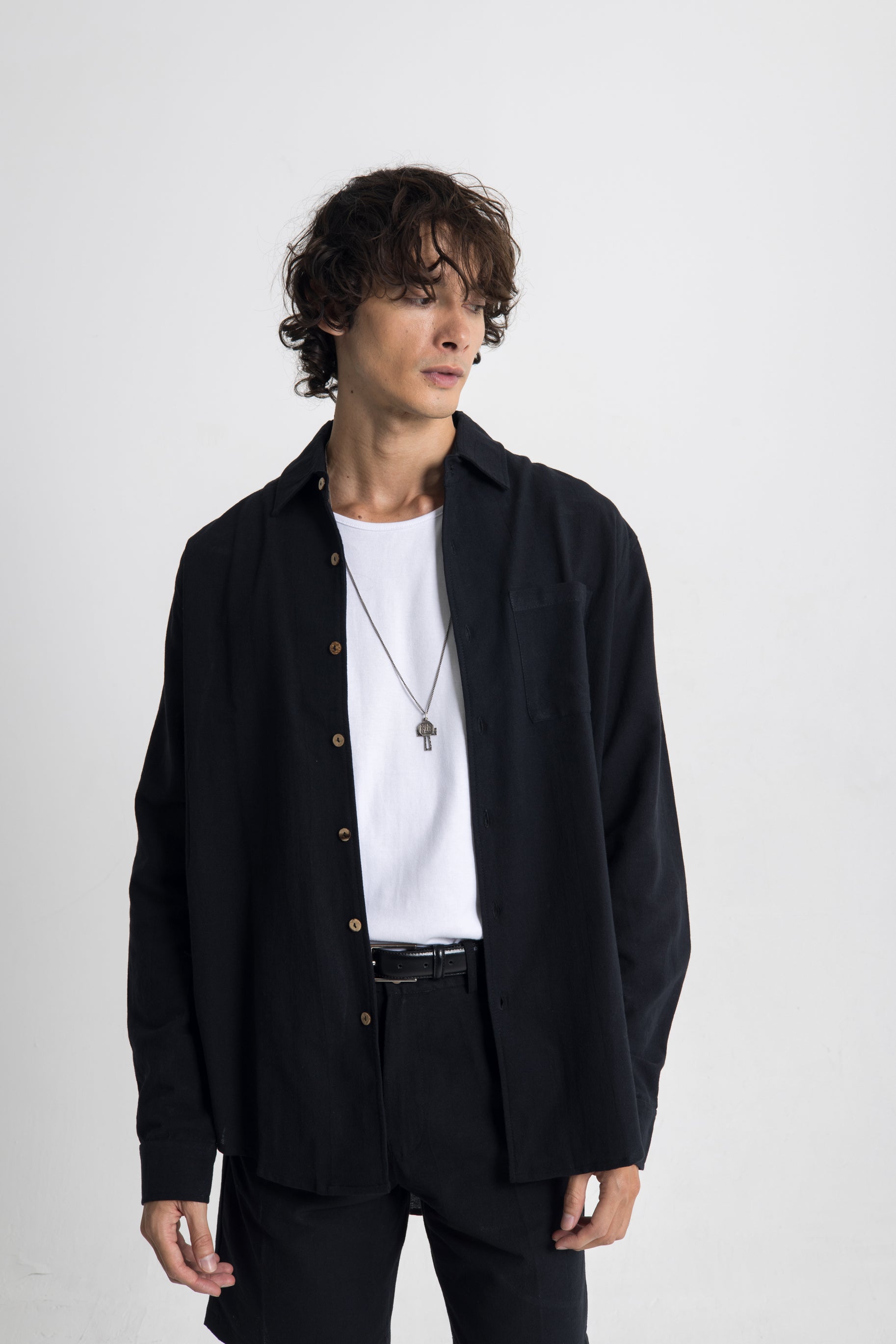 Seaside Linen - Black Sand LS – LINW