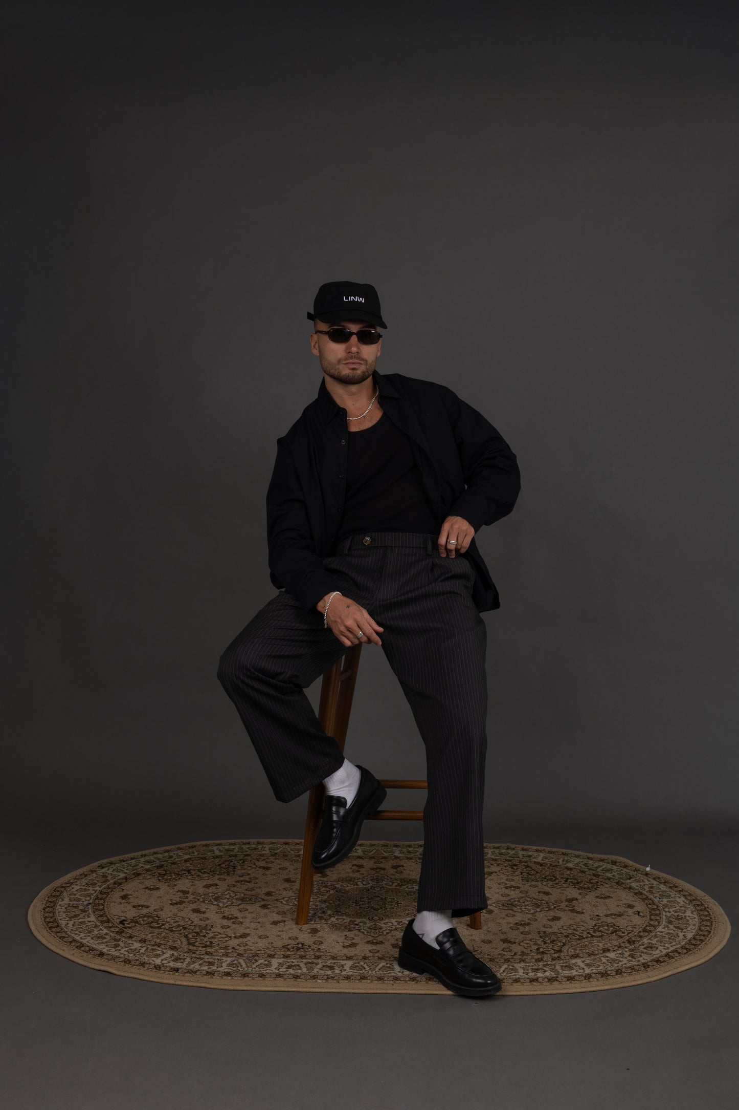 Lost In Nowhere Button Up Mayfair Shirt-  Black LS Mayfair Shirt-  Black LS
