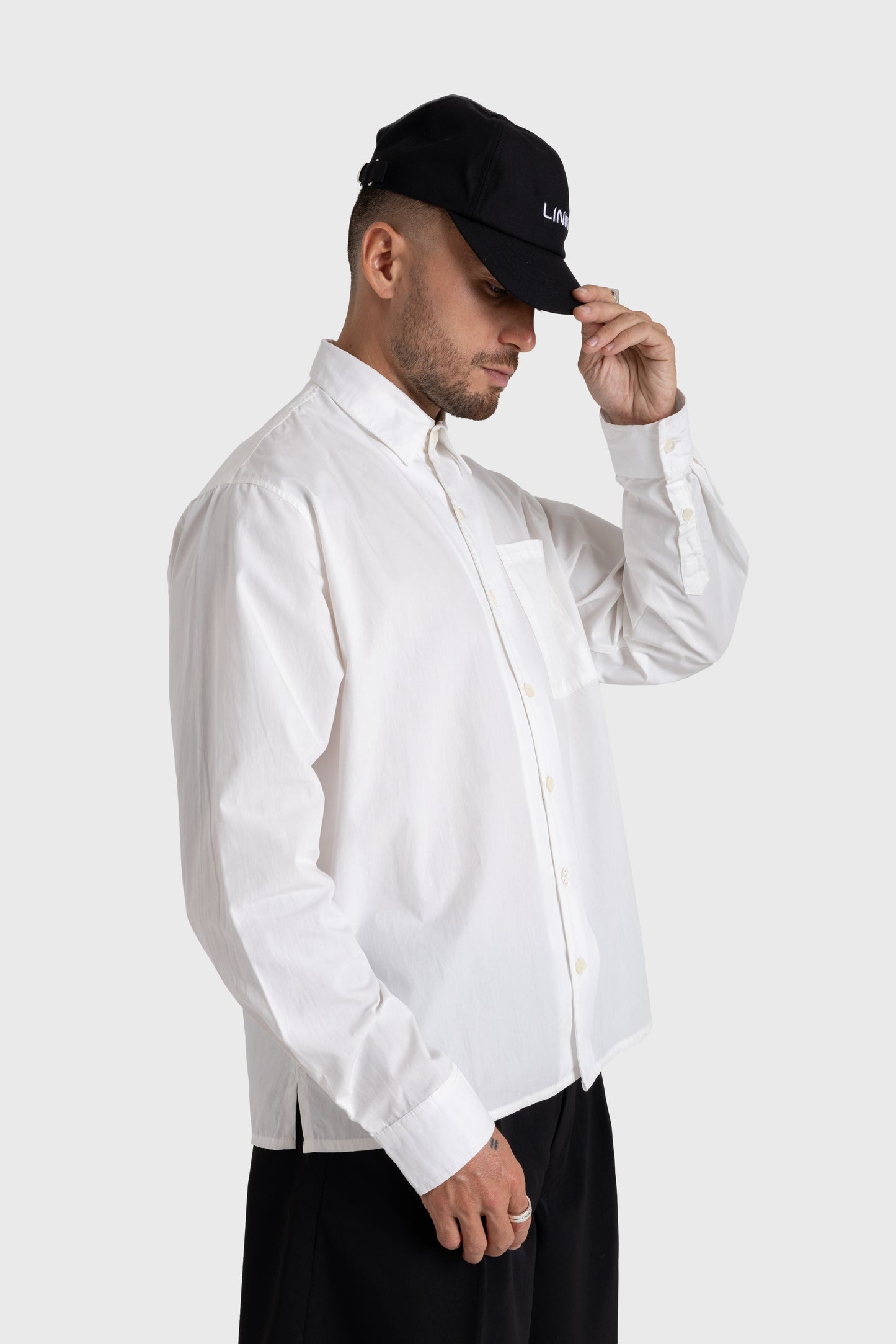 Lost In Nowhere Button Up Mayfair Shirt-  White LS Mayfair Shirt-  White LS