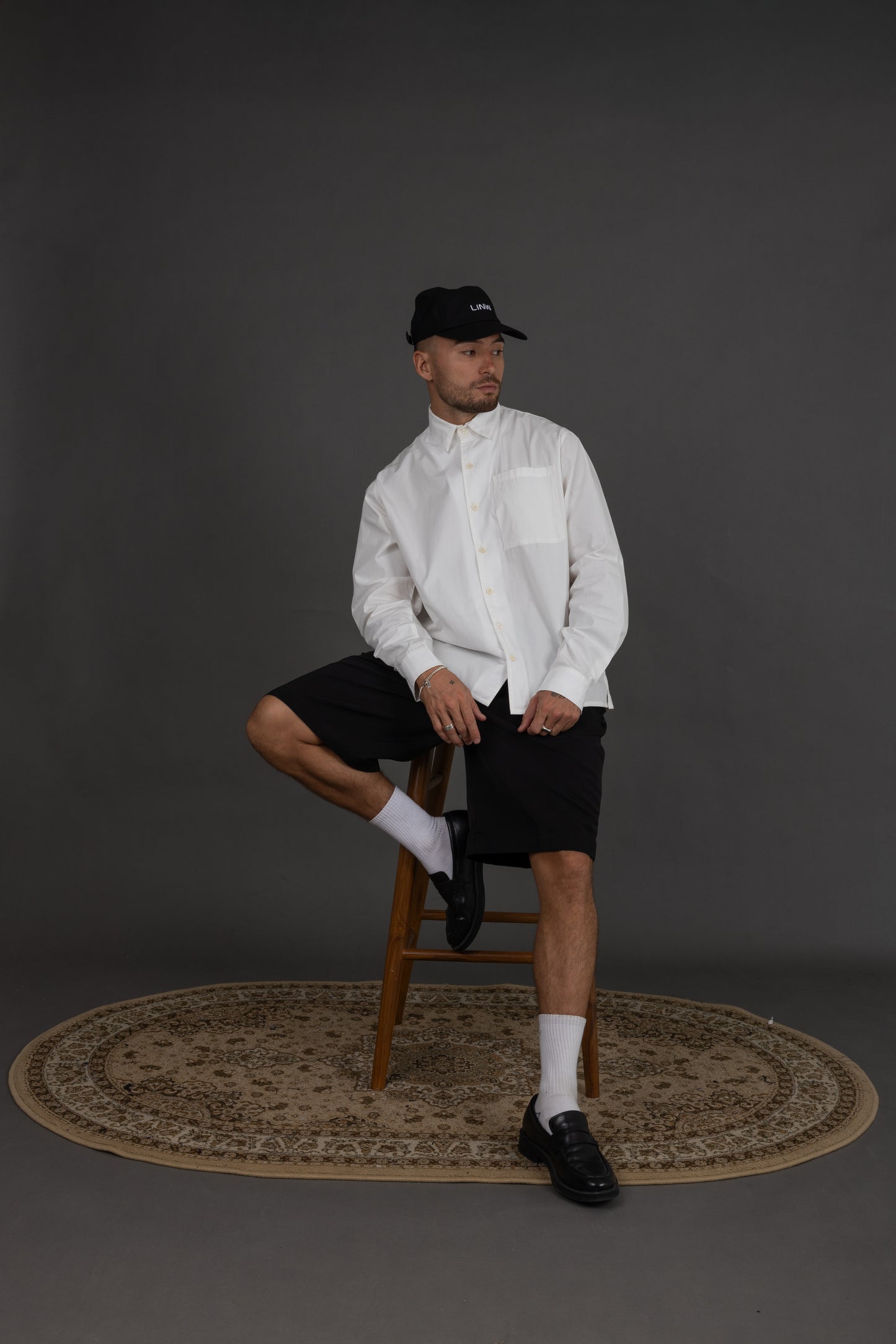 Lost In Nowhere Button Up Mayfair Shirt-  White LS Mayfair Shirt-  White LS