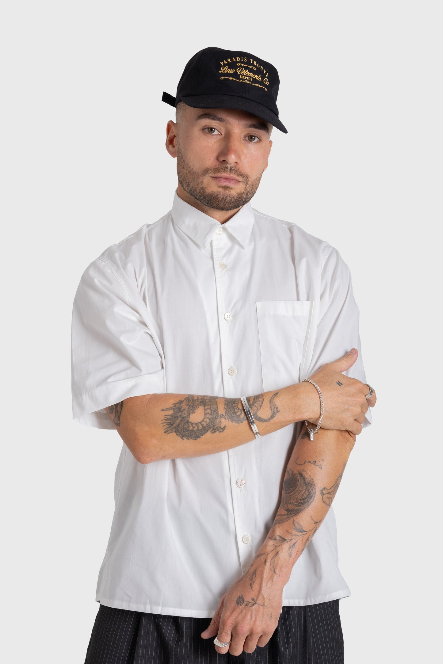 Lost In Nowhere Button Up Mayfair Shirt-  White SS Mayfair Shirt-  White SS