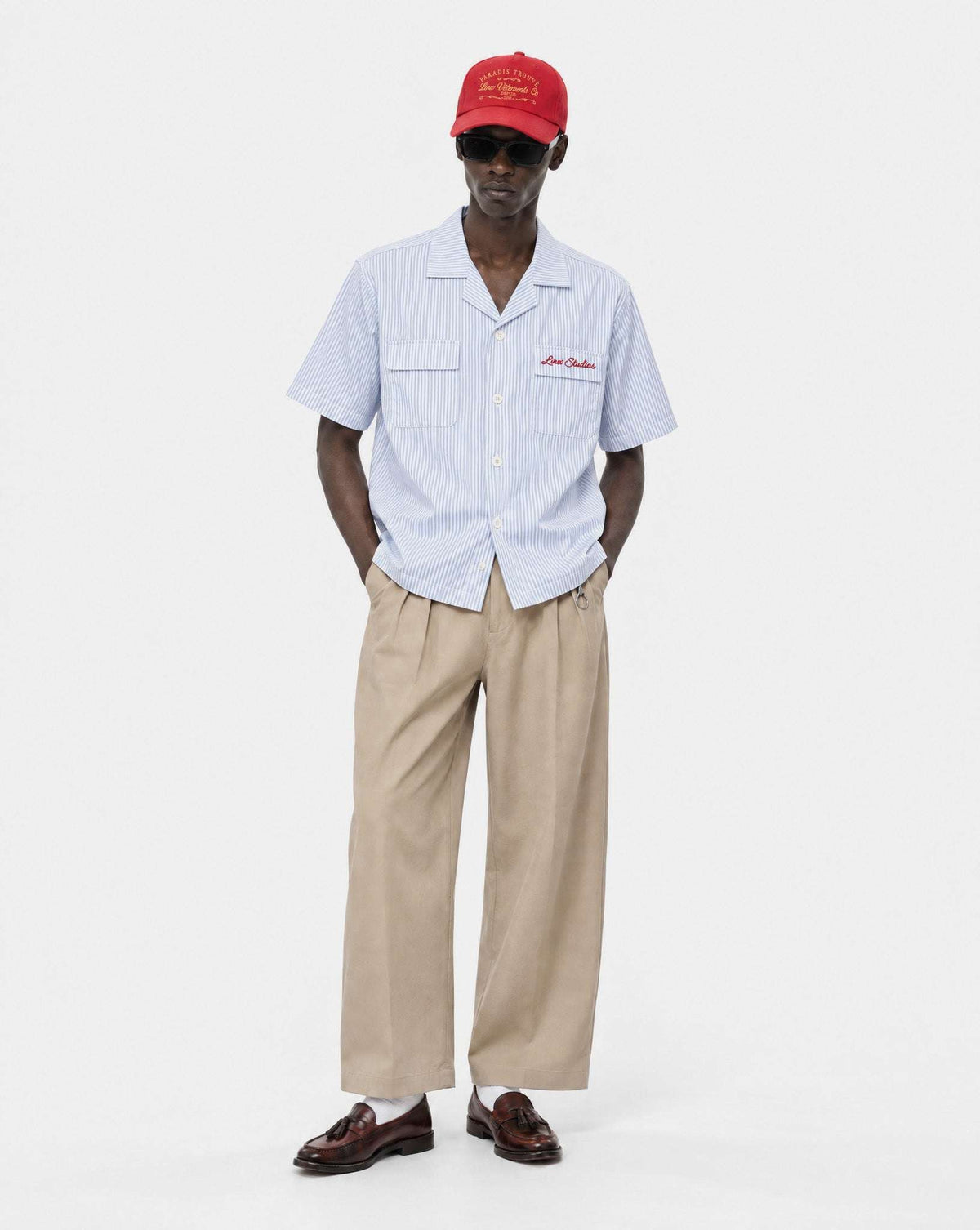 Lost In Nowhere Button Up Riva Shirt — Blue / White Stripe Riva Shirt — Blue / White Stripe
