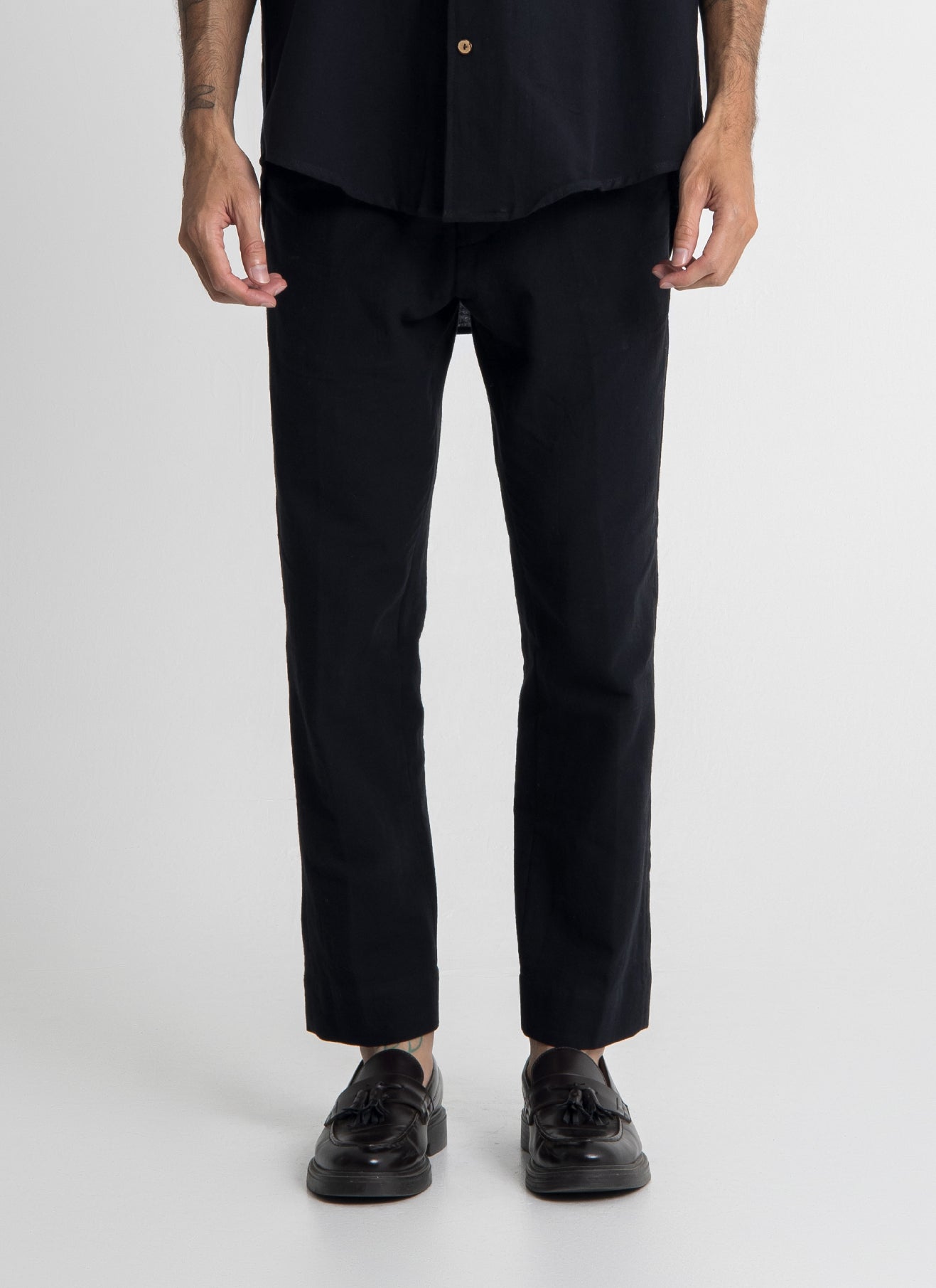 Lost In Nowhere Mens Pant Waiheke Linen Pant - Black Waiheke Linen Pant - Black