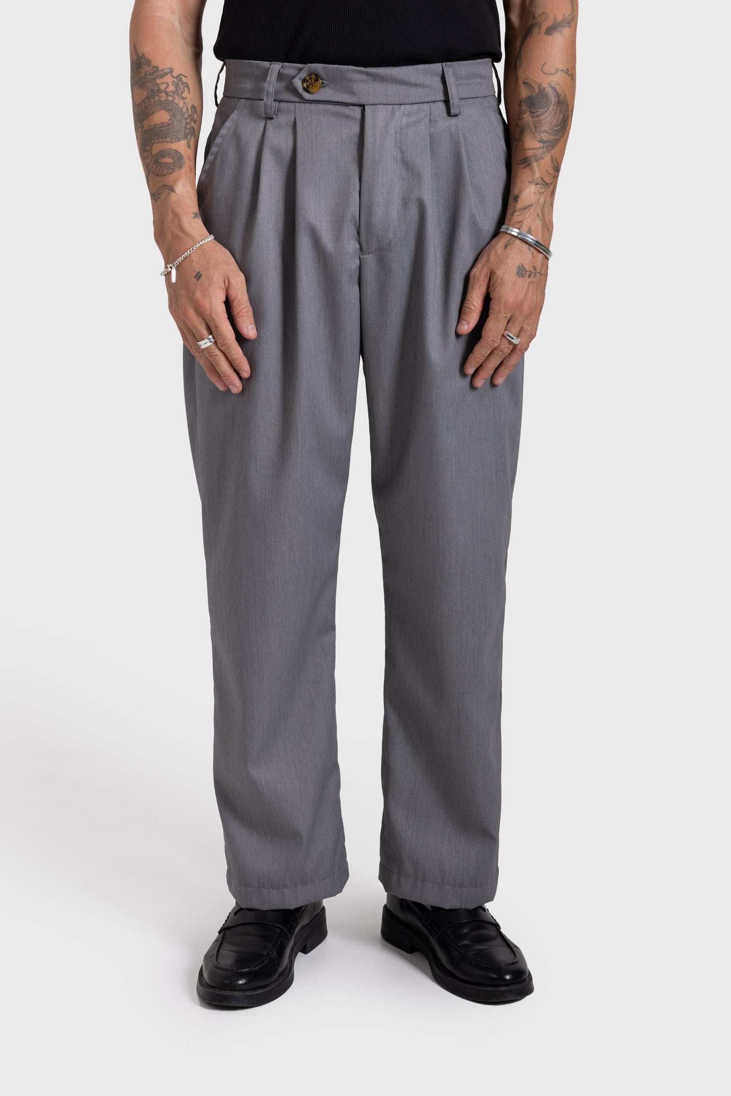 Lost In Nowhere Pants Camden Pleated Pant - Grey Camden Pleated Pant - Grey