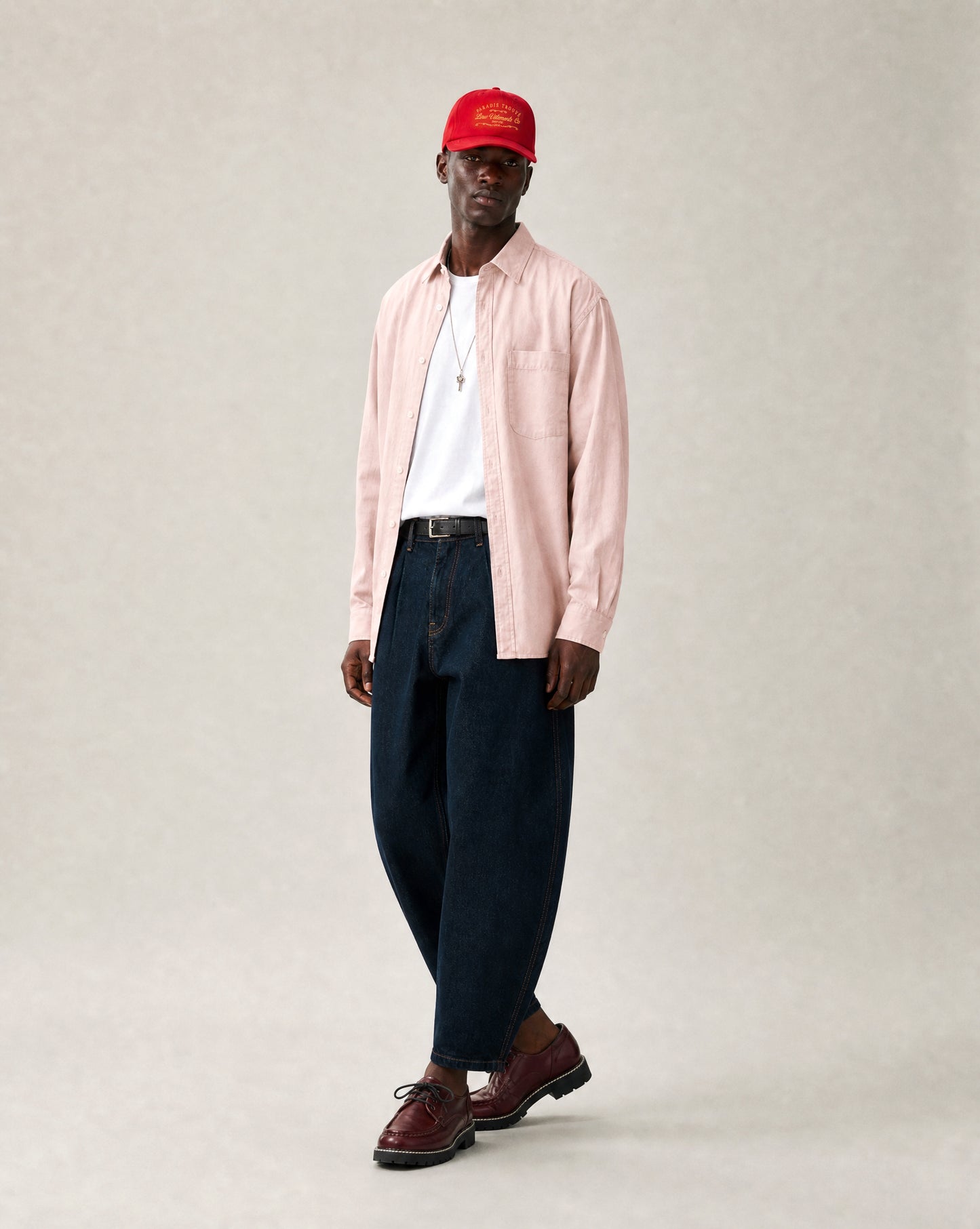 Lost In Nowhere Pants Denim Barrell  Pleated Pant - Indigo Blue Denim Barrell  Pleated Pant - Indigo Blue