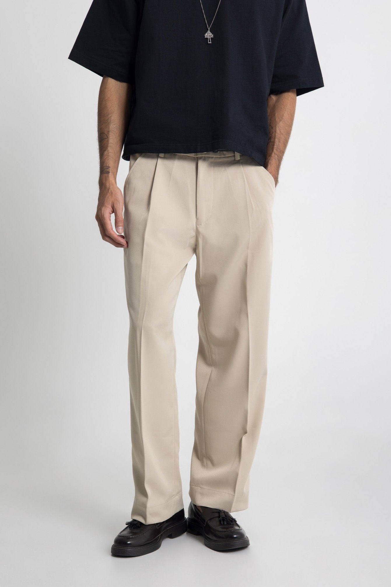 Lost In Nowhere Pants Seseh Pleated Pant - Beige Seseh Pleated Pant - Beige