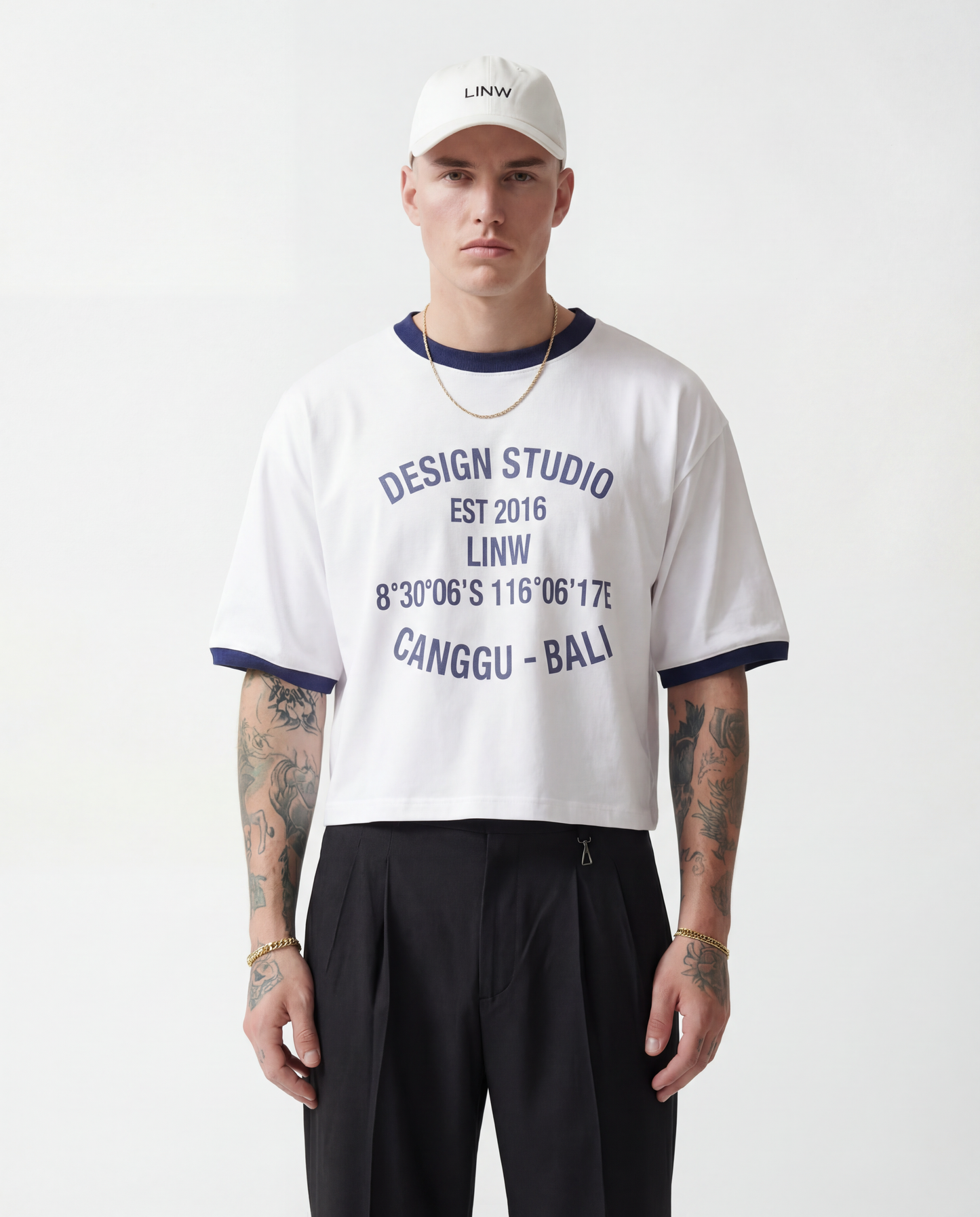 Lost In Nowhere Tee Shirt Design Studio Tee  - White/Navy Design Studio Tee  - White/Navy