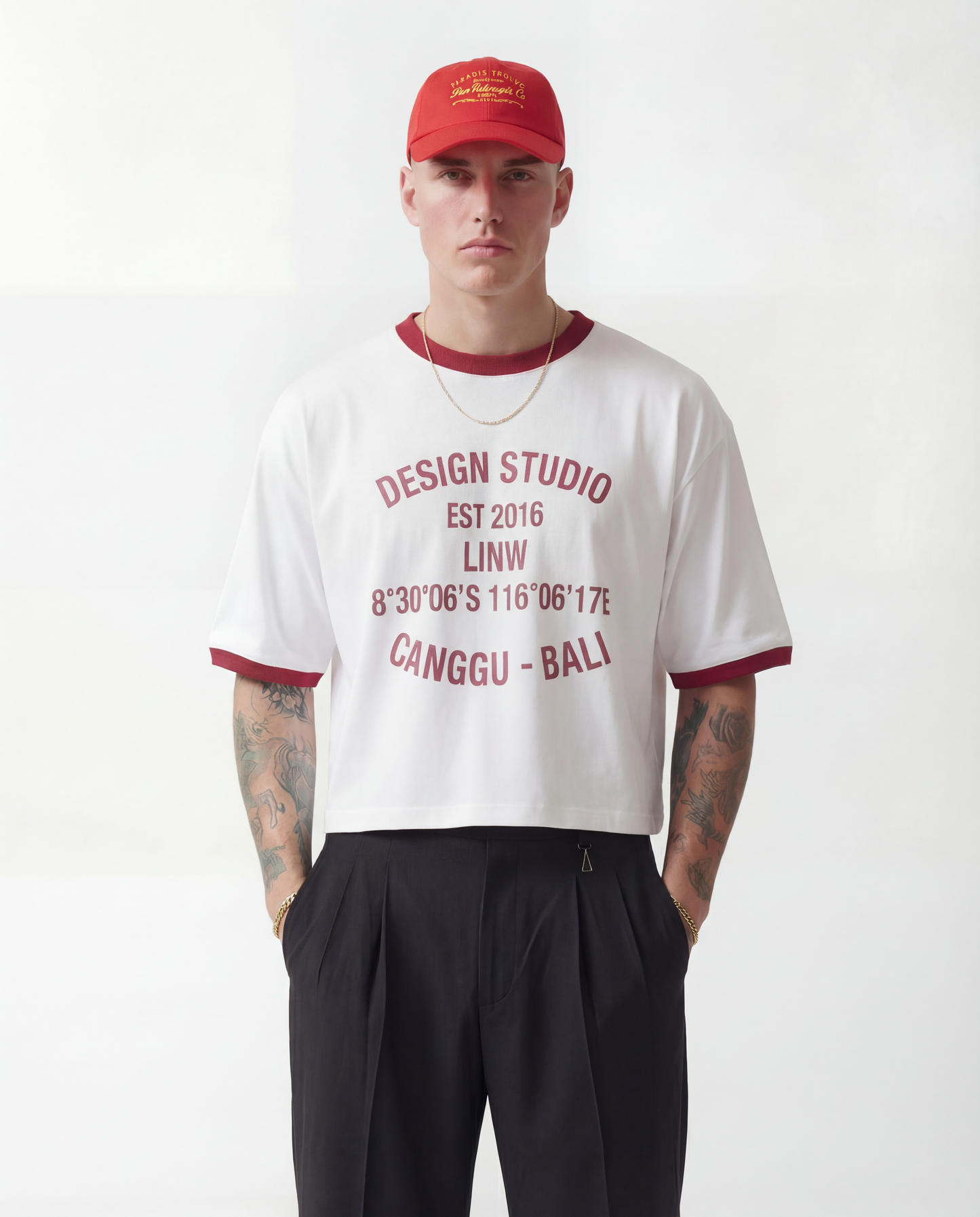 Lost In Nowhere Tee Shirt Design Studio Tee  - White/Red Design Studio Tee  - White/Red
