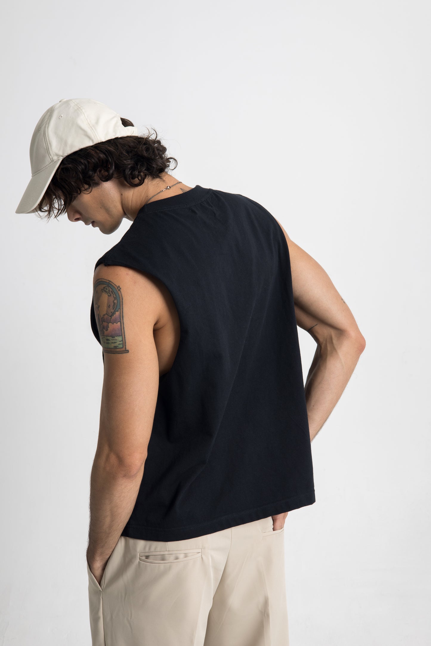 Lost In Nowhere Tee Shirt Essential Cropped Tank - Black Essential Cropped Tank - Black