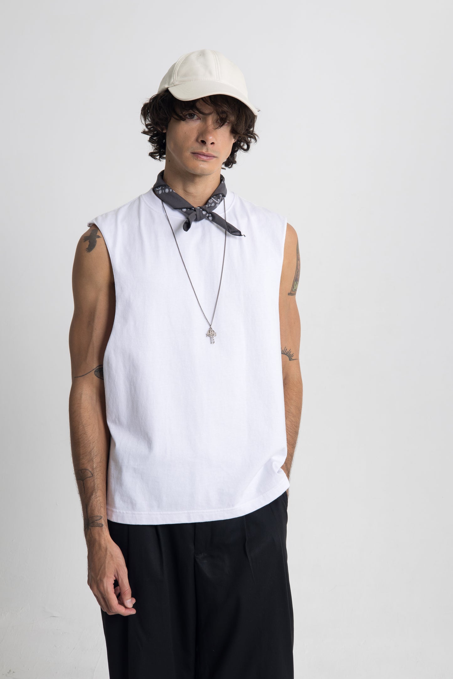 Lost In Nowhere Tee Shirt Essential Cropped Tank - White Essential Cropped Tank - White