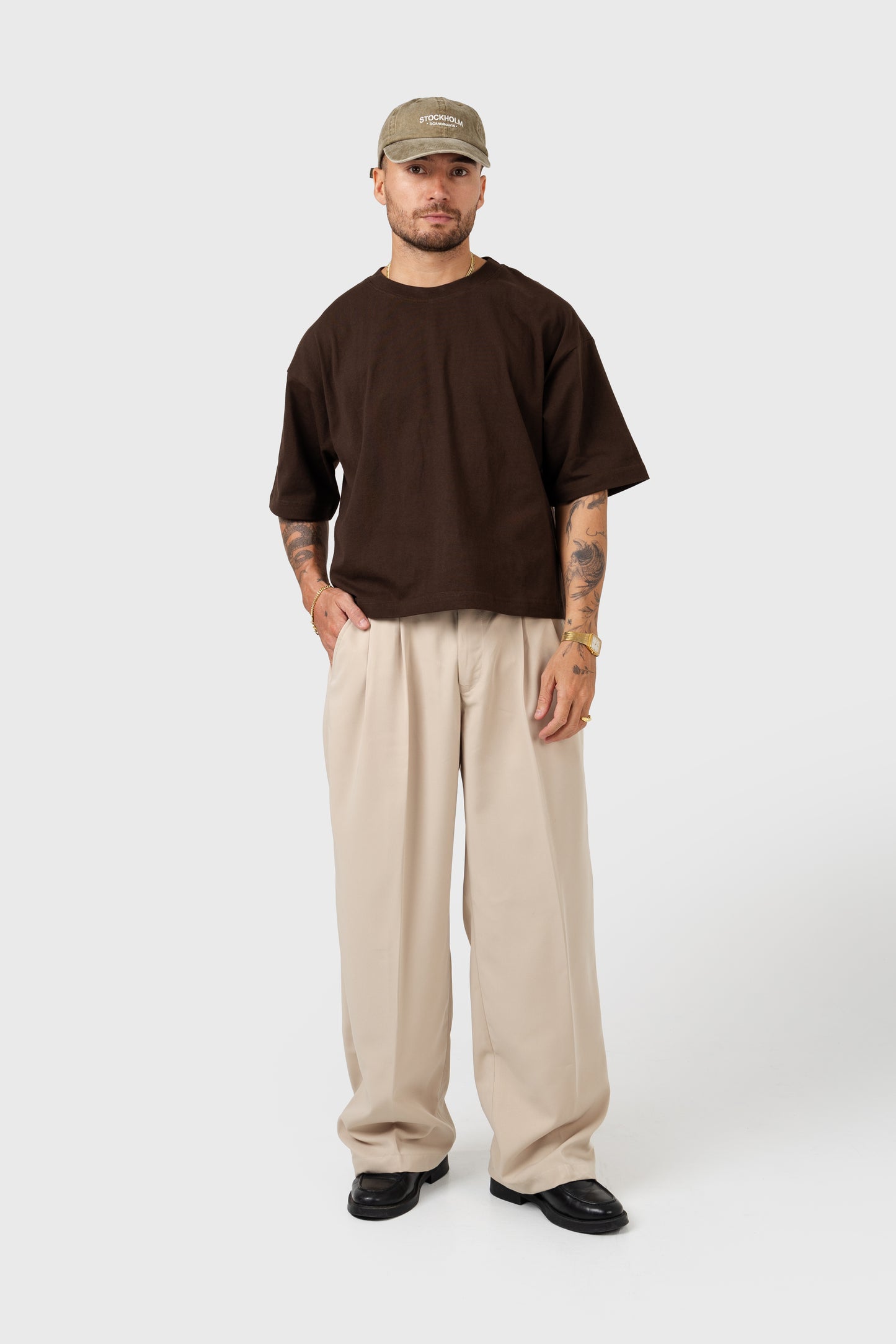 Lost In Nowhere Tee Shirt Essential Cropped Tee - Brown Essential Cropped Tee - Brown
