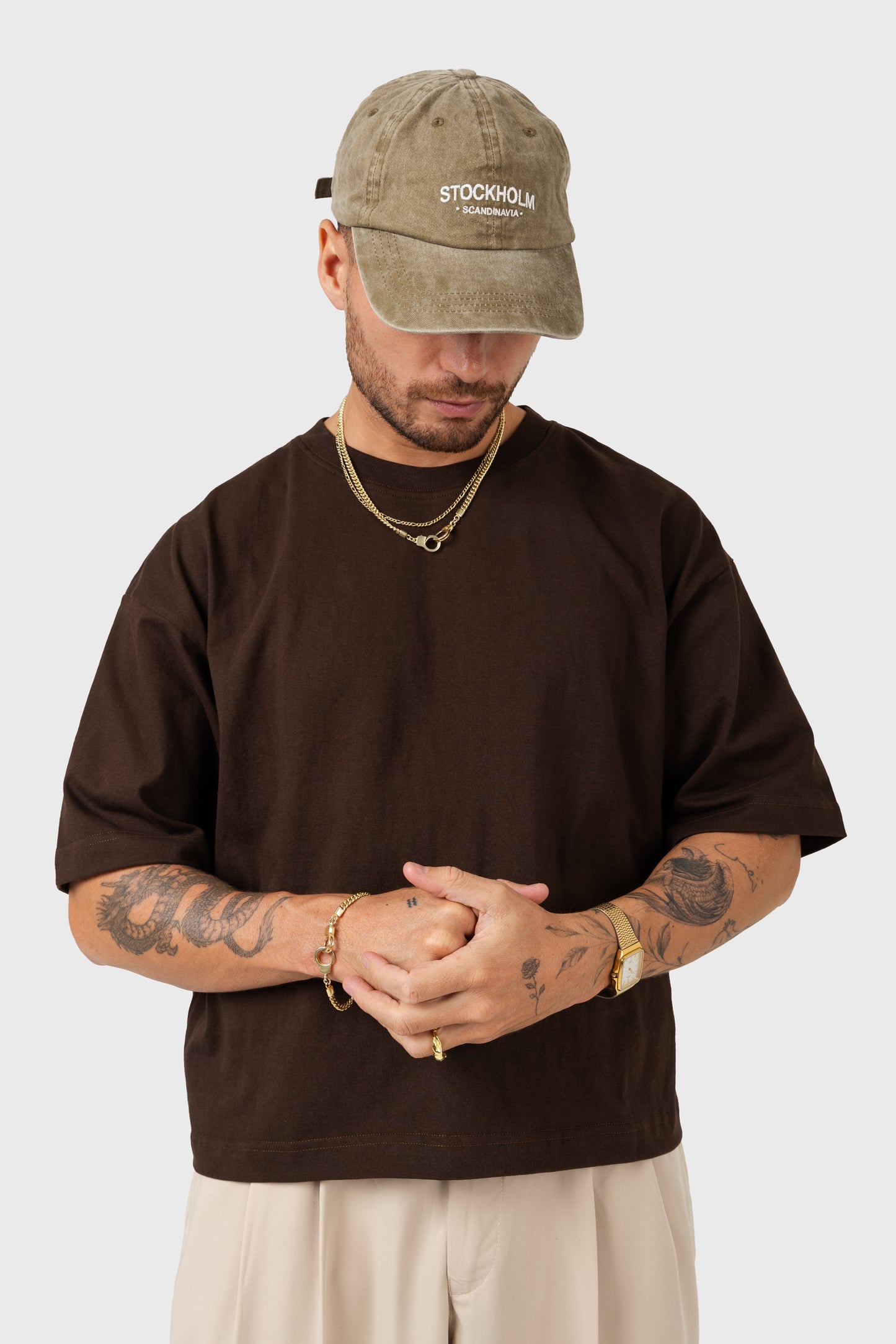 Lost In Nowhere Tee Shirt Essential Cropped Tee - Brown Essential Cropped Tee - Brown