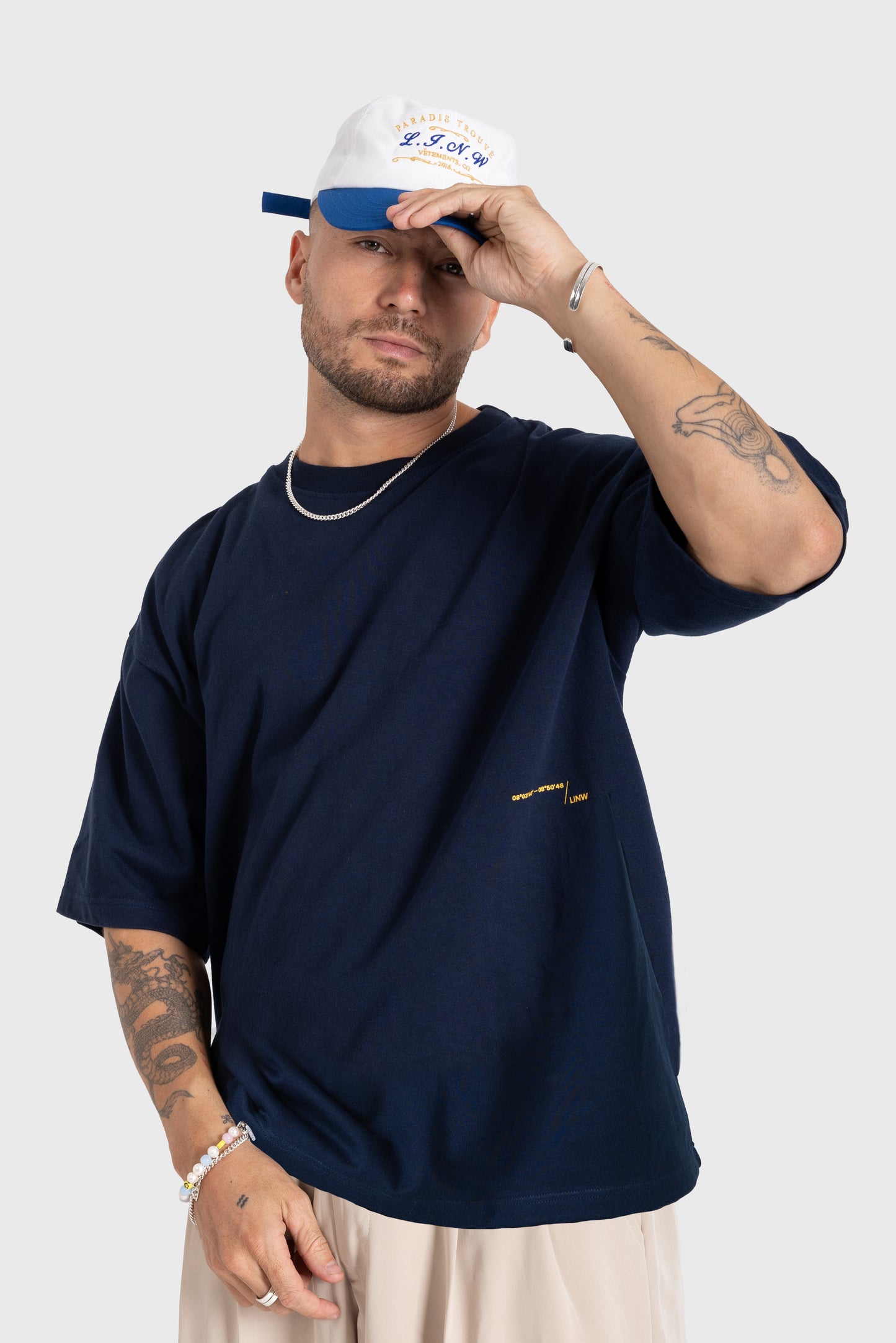 Lost In Nowhere Tee Shirt LINW Classic Box Tee - Navy LINW Classic Box Tee - Navy