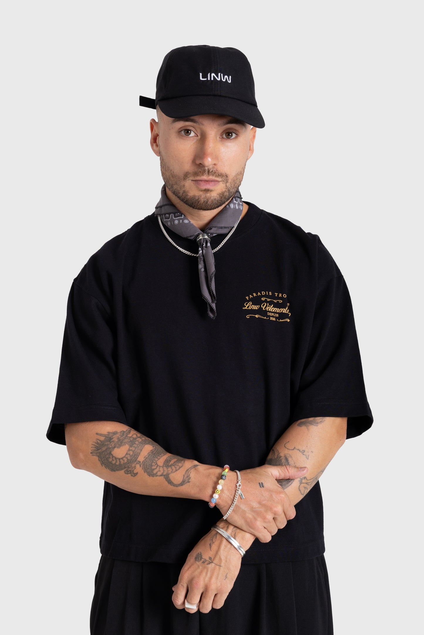 Lost In Nowhere Tee Shirt Paradise Trouve Cropped Tee  - Black Paradise Trouve Cropped Tee  - Black