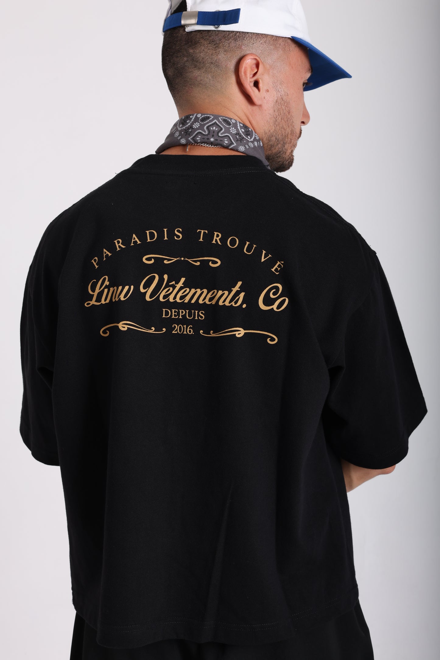 Lost In Nowhere Tee Shirt Paradise Trouve Cropped Tee  - Black Paradise Trouve Cropped Tee  - Black