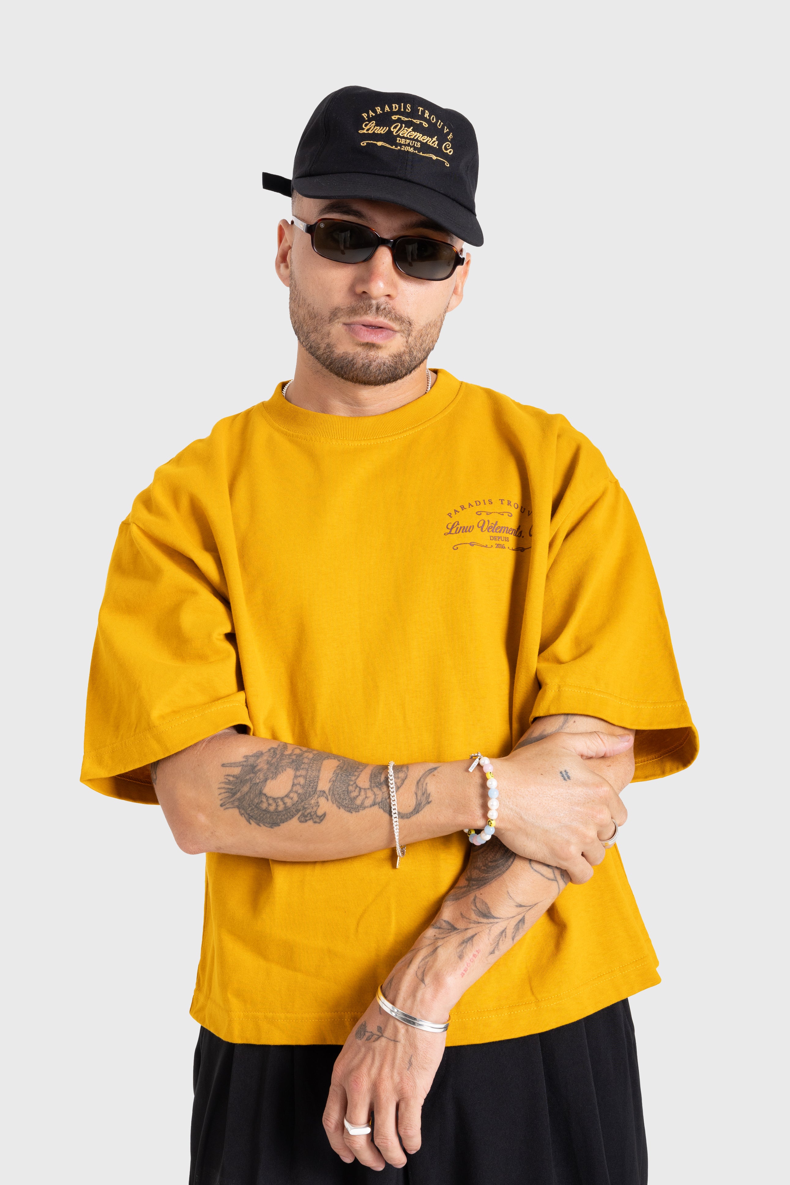 Paradise Trouve Cropped Tee - Yellow – LINW