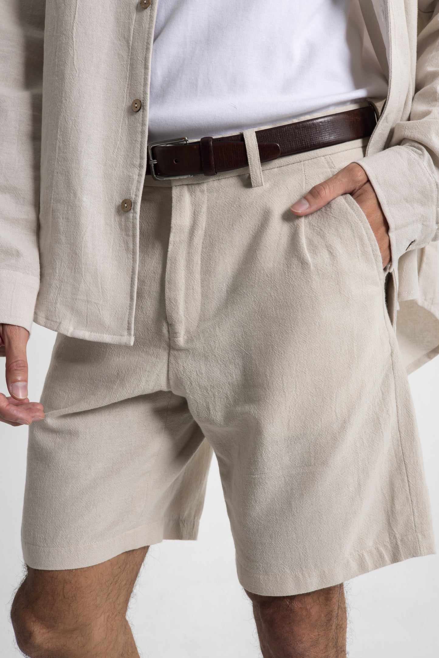 Lost In Nowhere Waihi Linen Short - Beige Waihi Linen Short - Beige