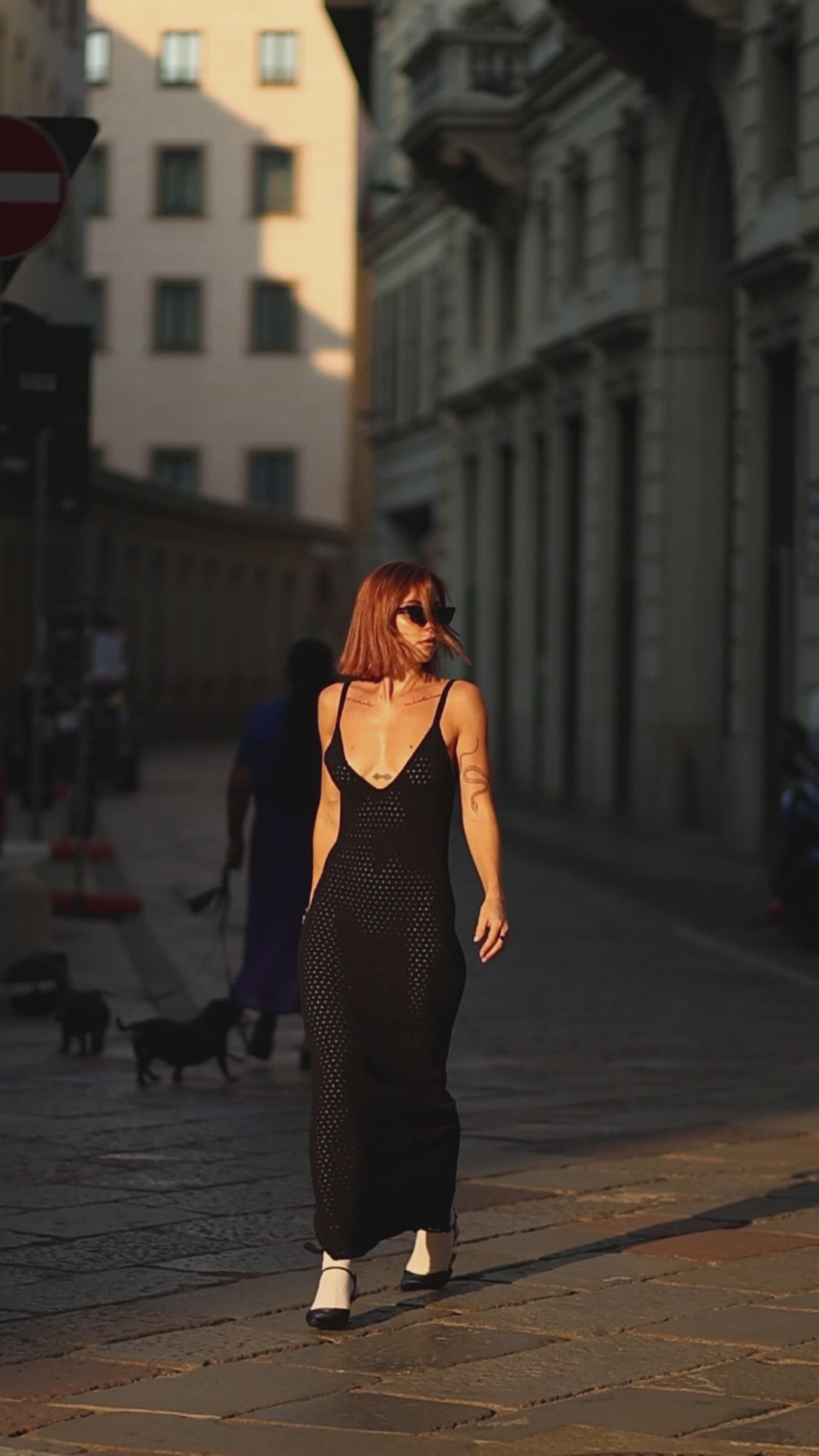 Load and play video in Gallery viewer, Sam Knitted Maxi Dress - Black
