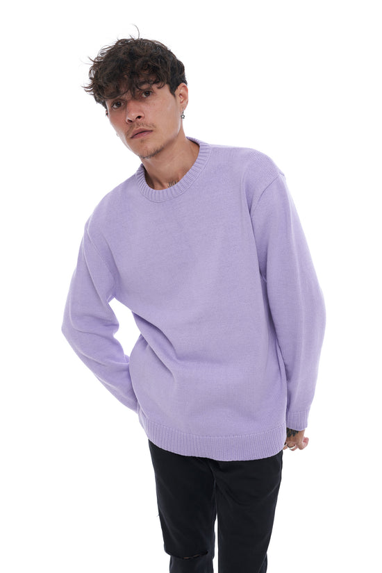 Russell Knit Sweater - Pastel Purple