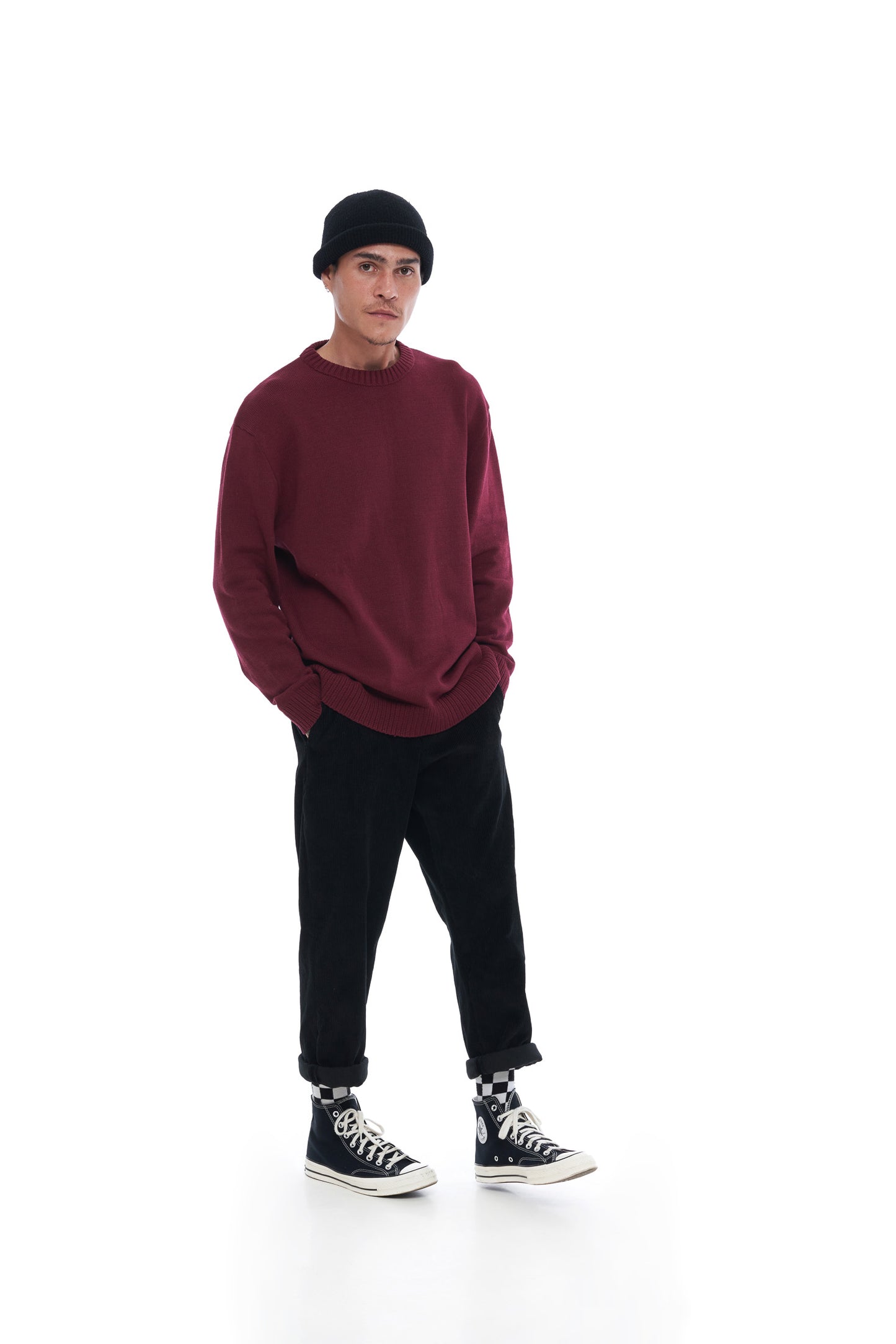 Russell Knit Sweater - Maroon