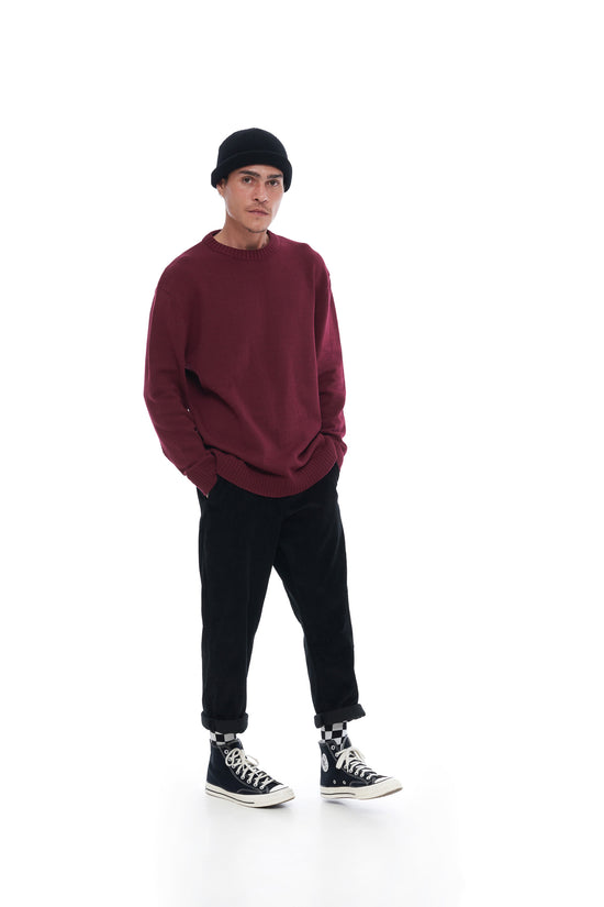 Russell Knit Sweater - Maroon