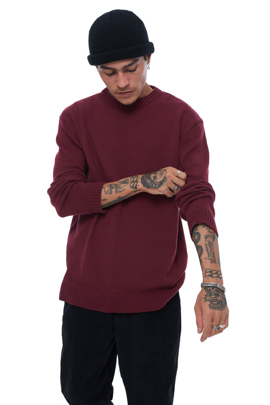 Russell Knit Sweater - Maroon