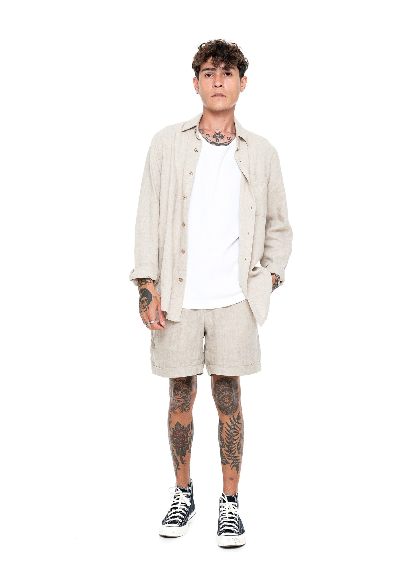 Waihi Linen Short - Beige