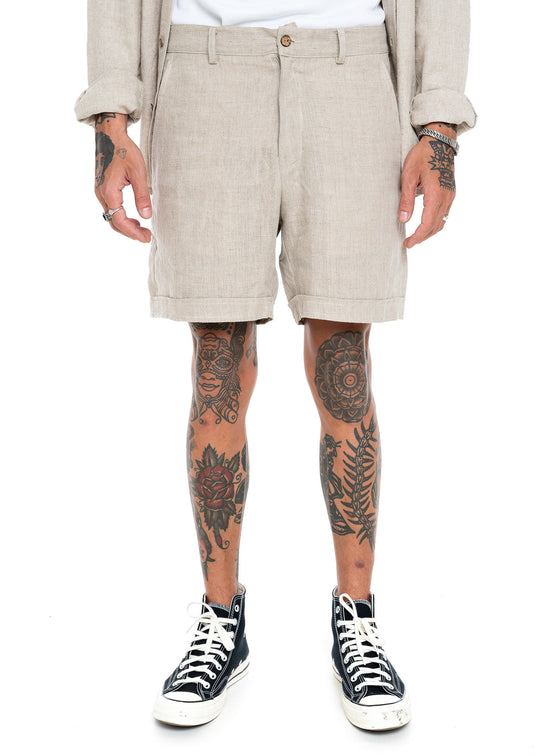 Waihi Linen Short - Beige