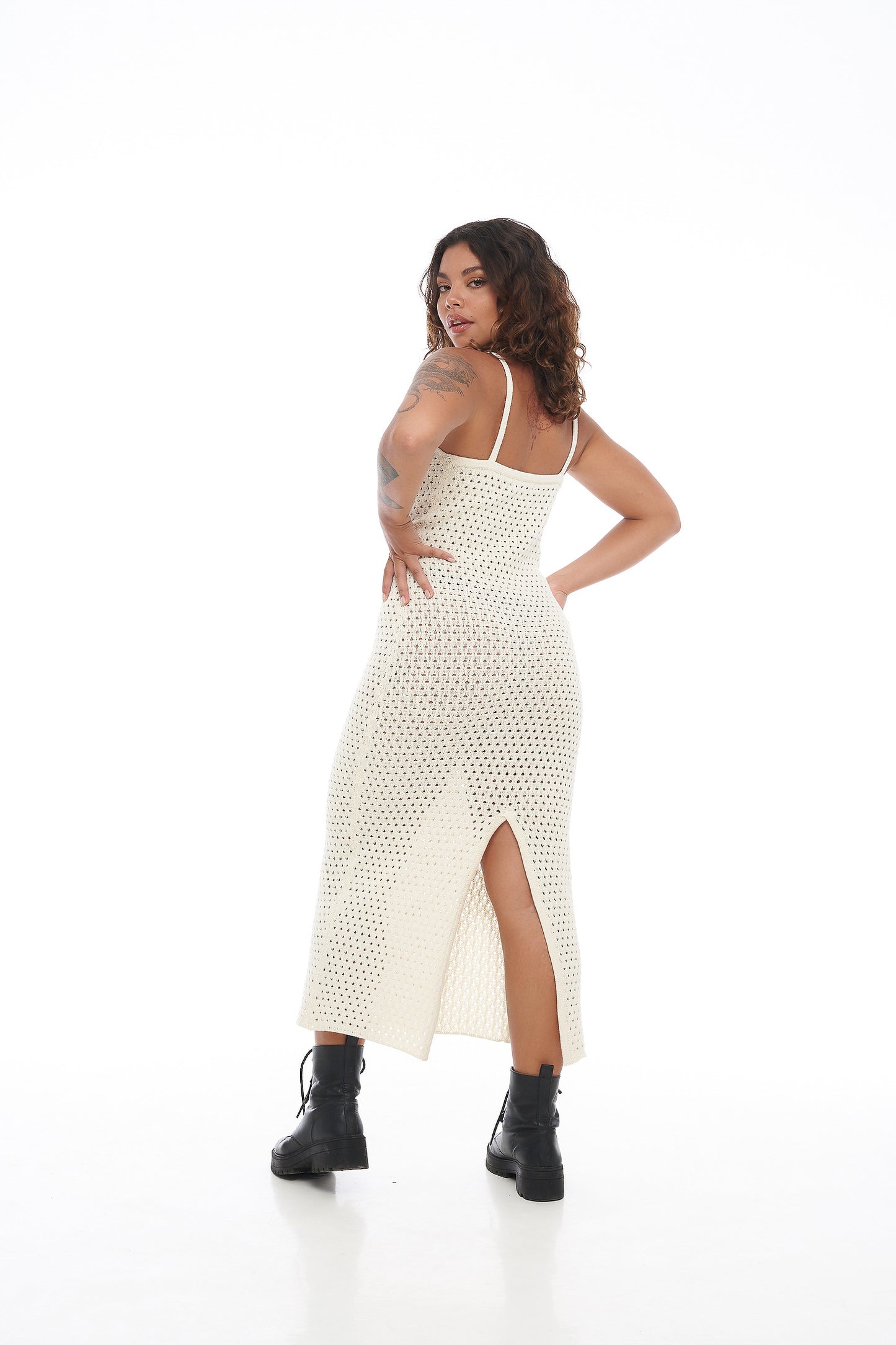 Load image into Gallery viewer, Sam Knitted Maxi Dress - White

