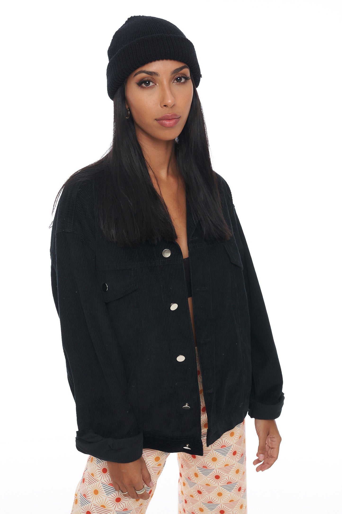 Load image into Gallery viewer, Cord Bomber W Jacket - Black
