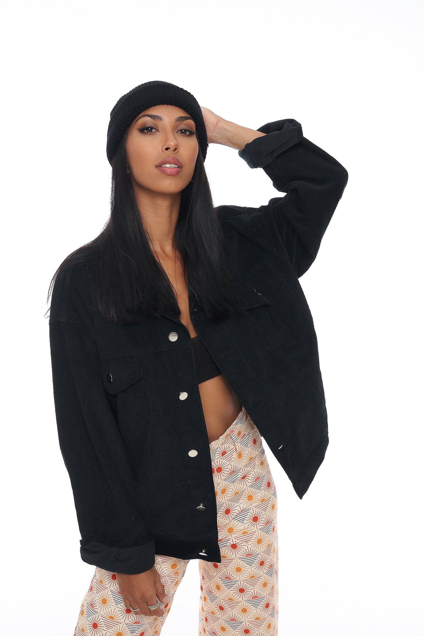 Load image into Gallery viewer, Cord Bomber W Jacket - Black
