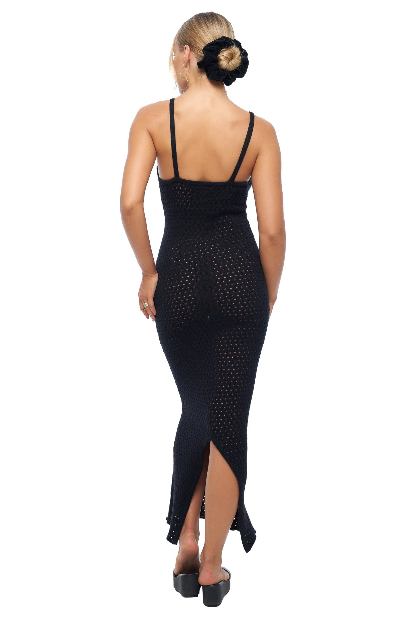 Sam Knitted Maxi Dress - Black