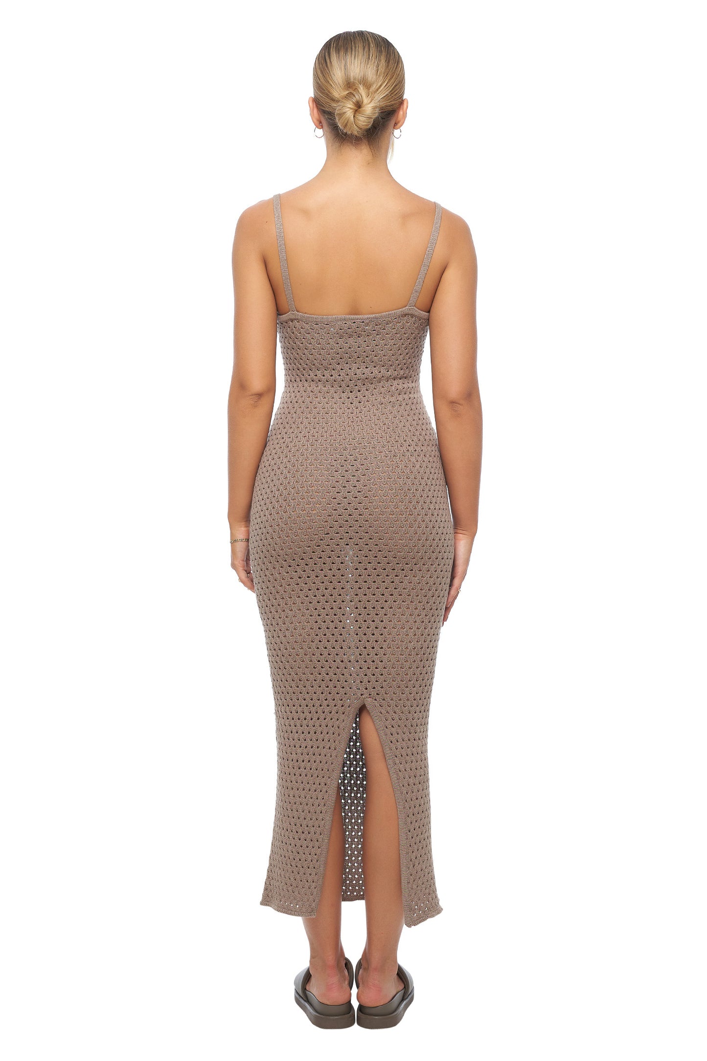 Sam Knitted Maxi Dress - Brown