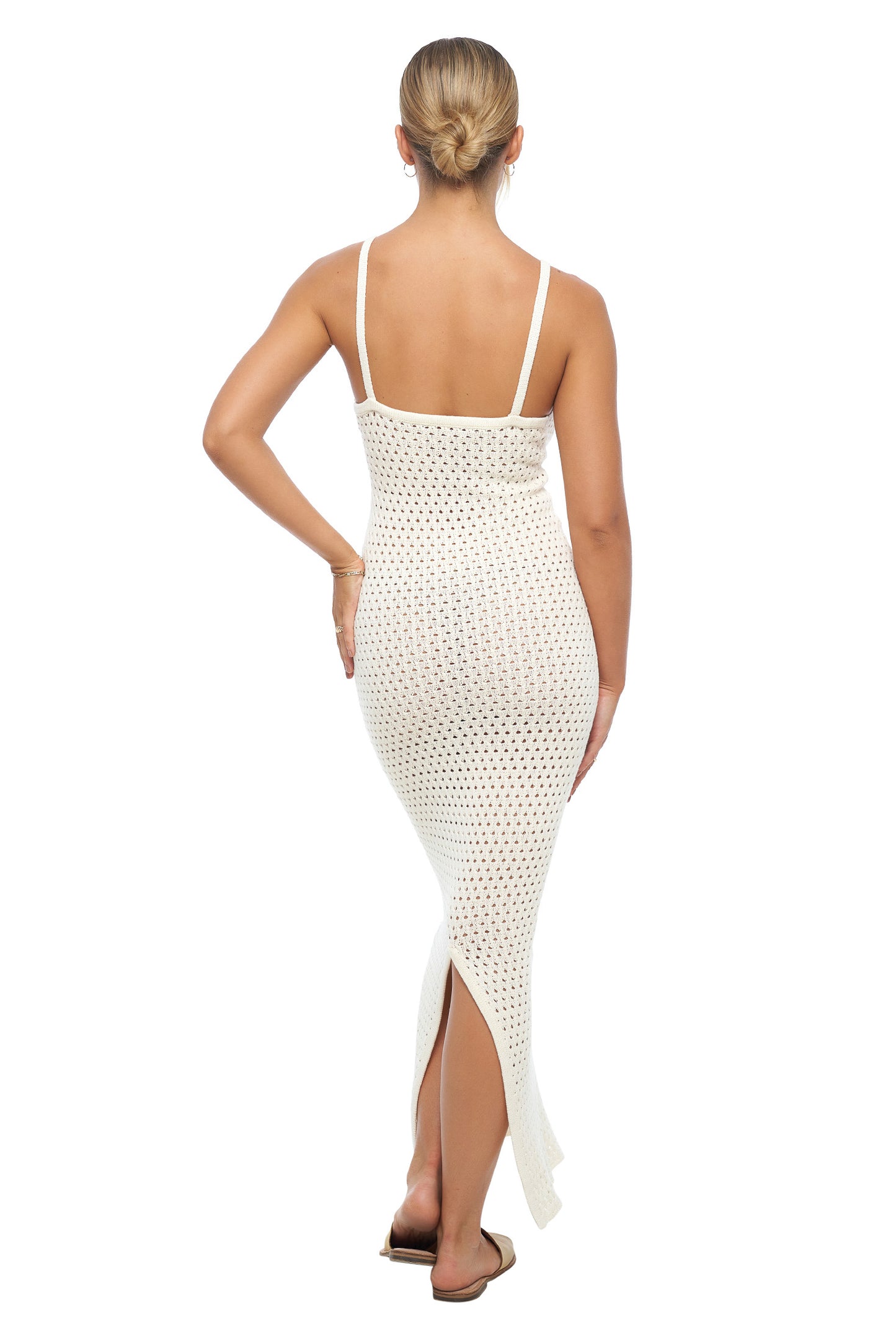 Load image into Gallery viewer, Sam Knitted Maxi Dress - White
