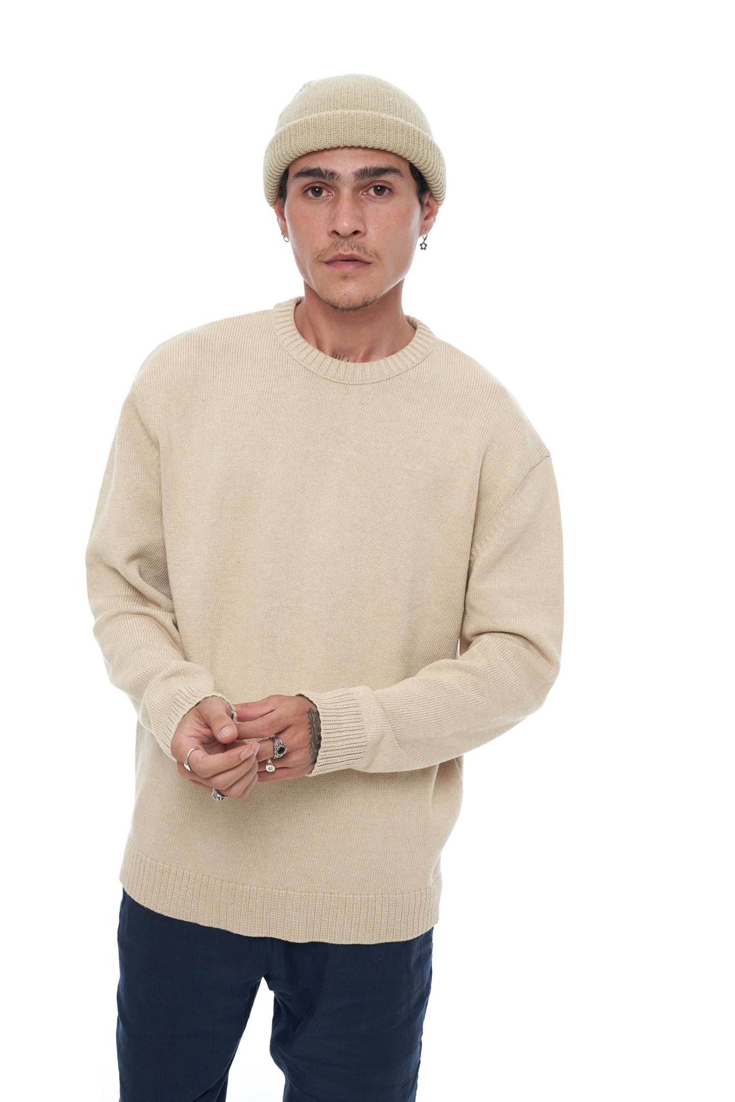 Lost In Nowhere Russell Knit Sweater - Beige Russell Knit Sweater - Beige