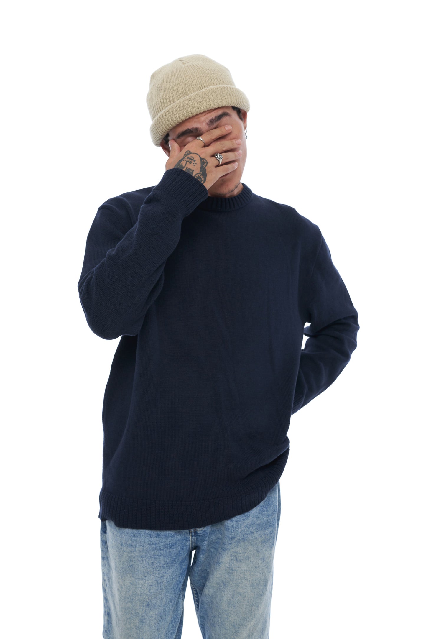 Lost In Nowhere Russell Knit Sweater - Navy Russell Knit Sweater - Navy