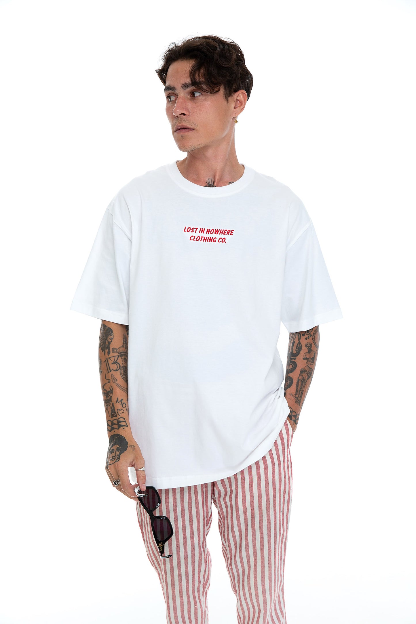 Lost In Nowhere Tee Shirt Crew Tee - White Crew Tee - White